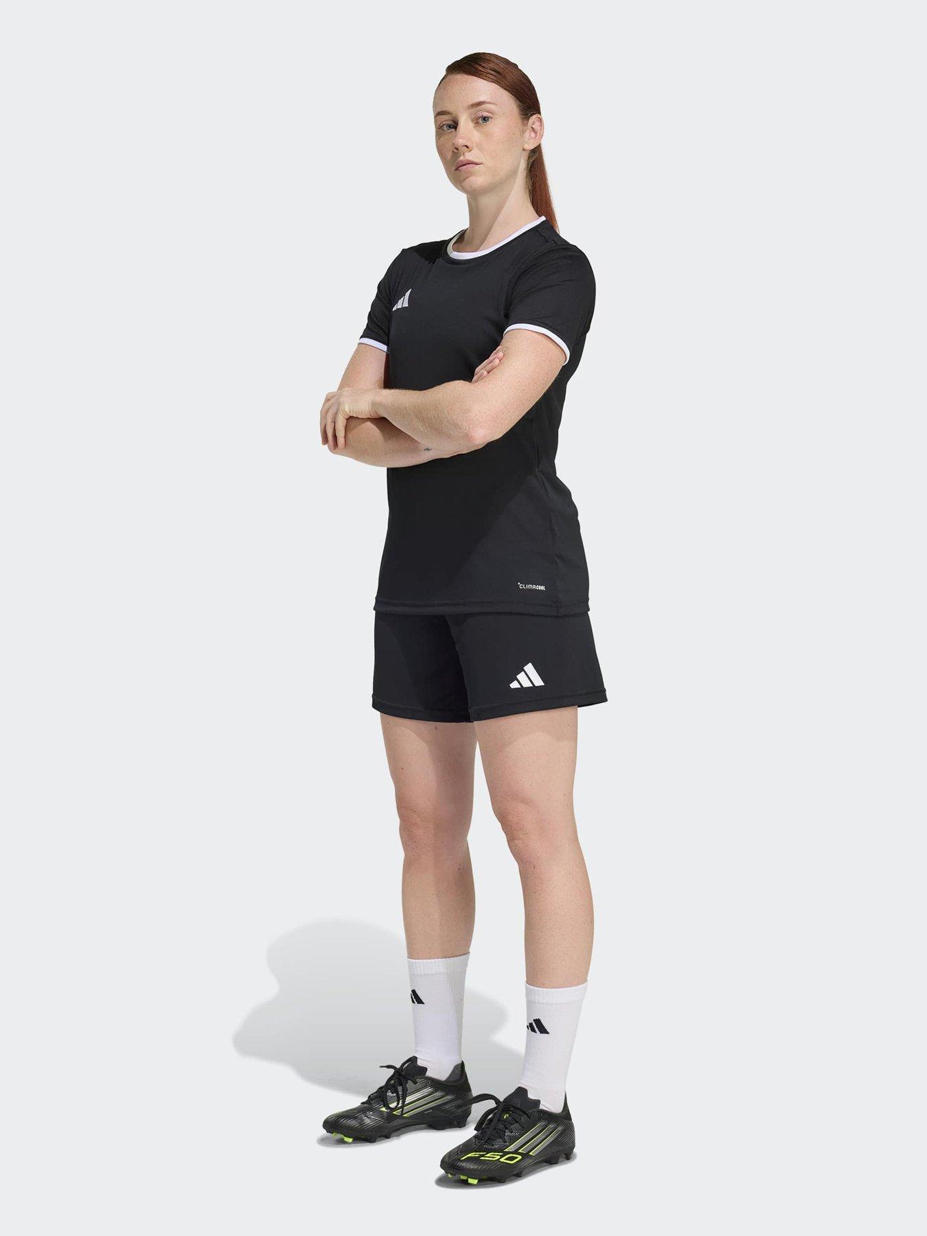 Image 4 of 7 of adidas Womens Entrada 26 Football Training Jersey T-Shirt - Black