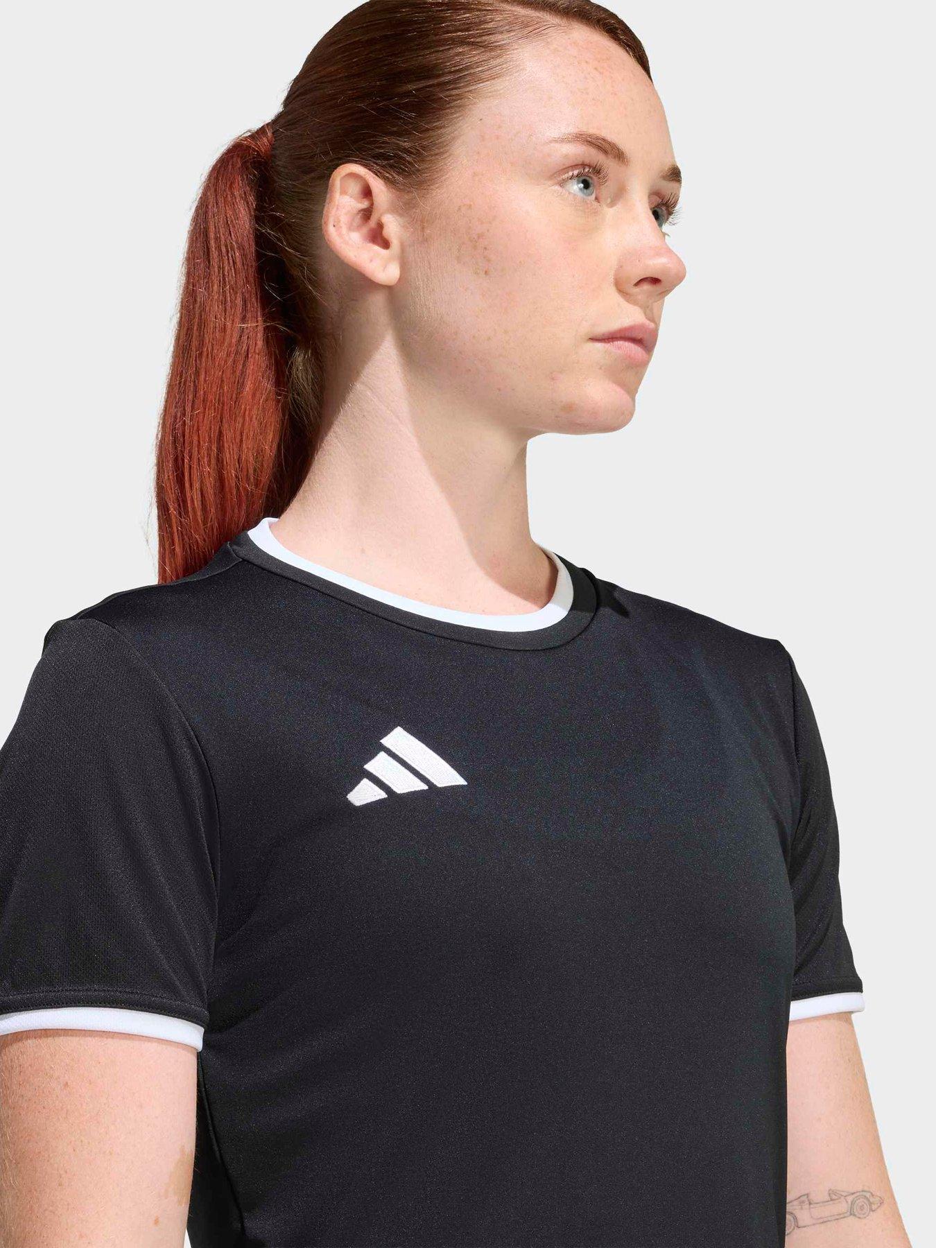 Image 5 of 7 of adidas Womens Entrada 26 Football Training Jersey T-Shirt - Black