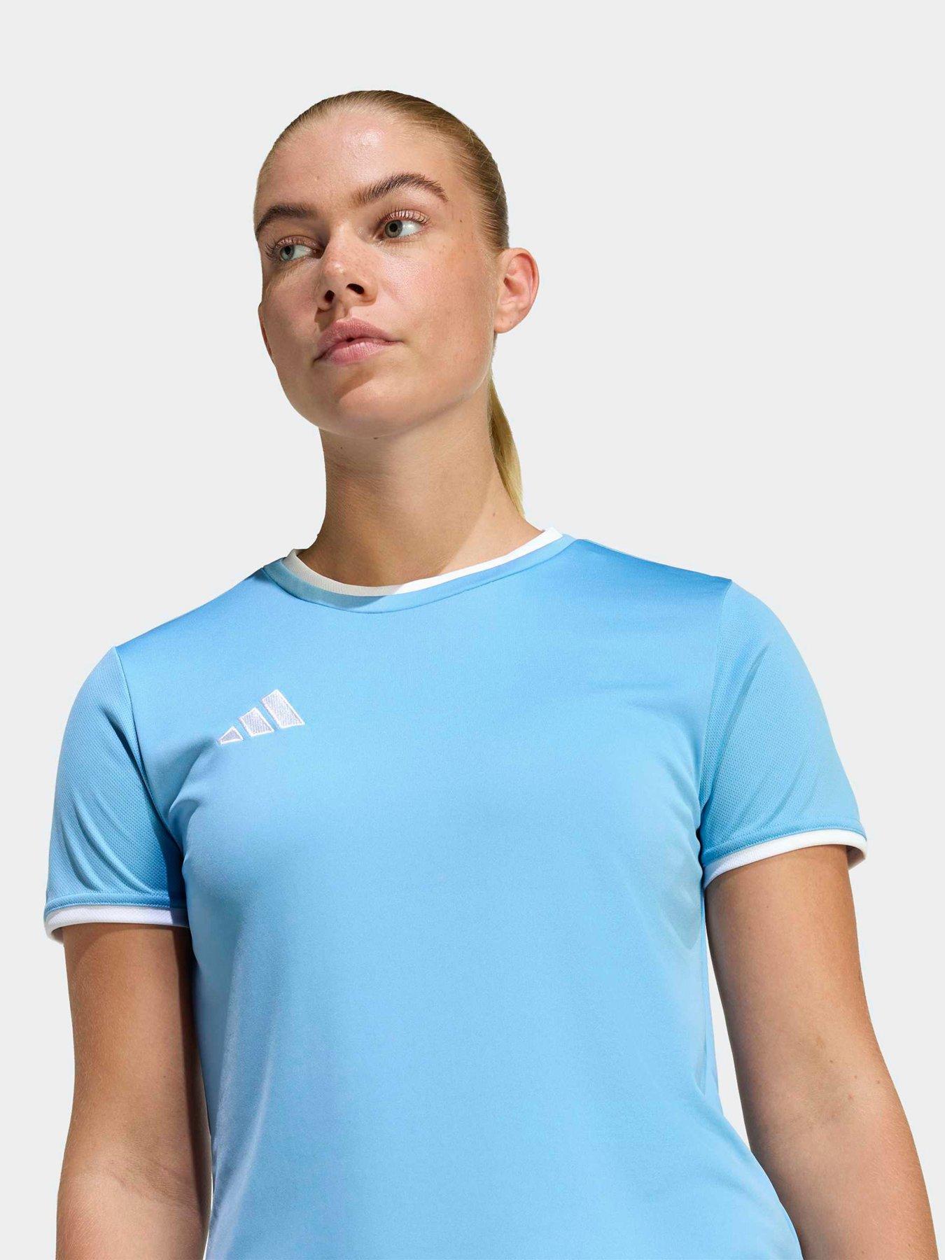 Image 4 of 5 of adidas Womens Entrada 26 Football Training Jersey - Blue