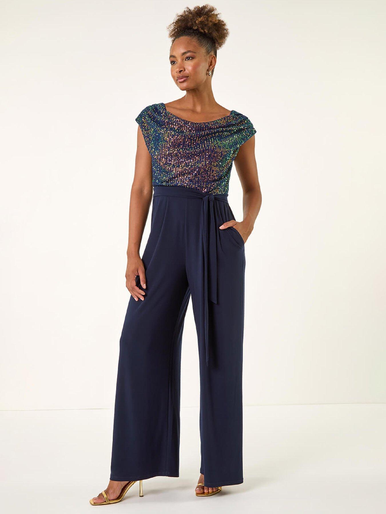 roman-sequin-bodice-cowl-neck-jumpsuit-navy