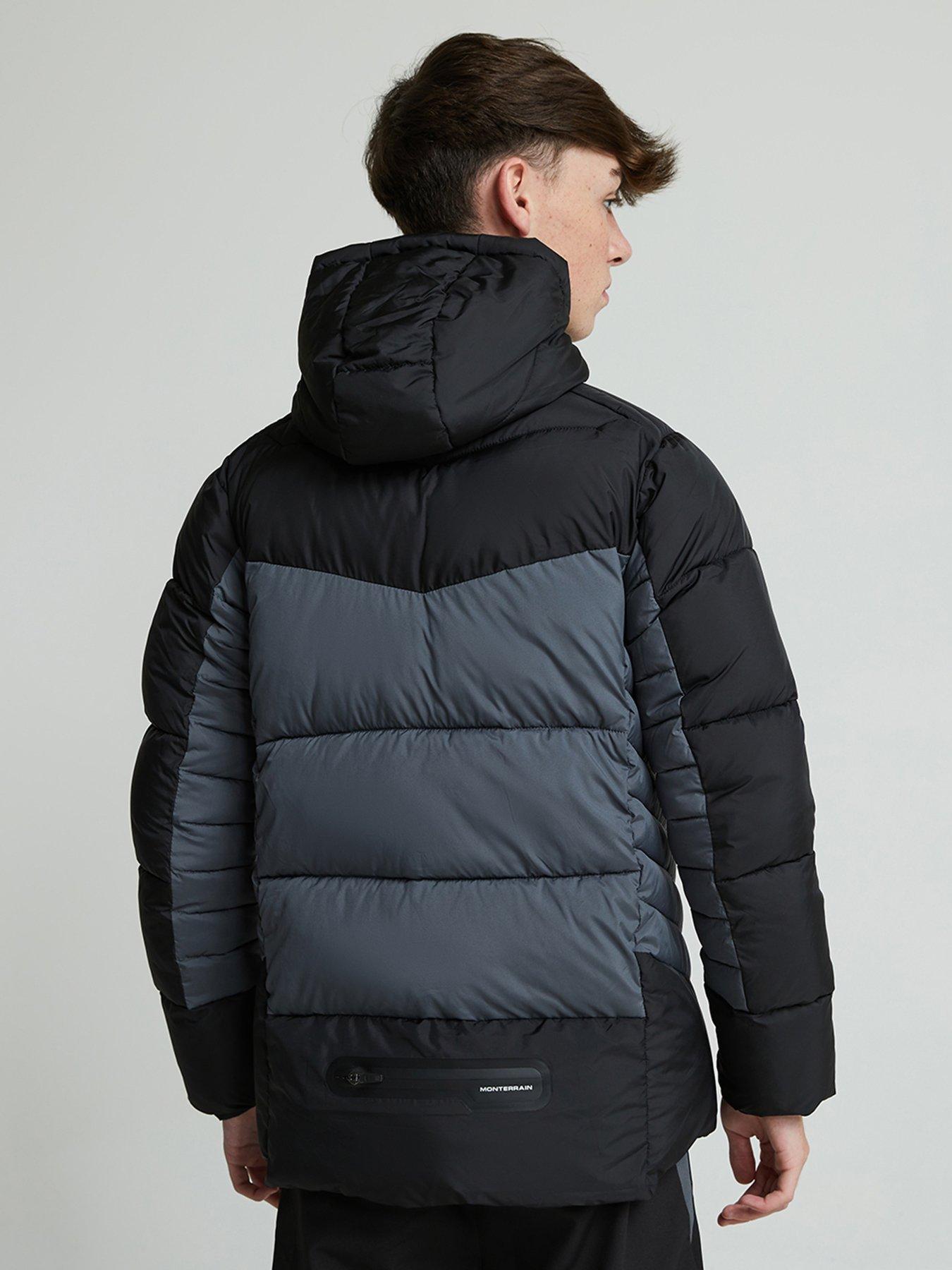 Image 2 of 5 of Monterrain Boys Apex 3.0 Puffer Jacket - Jet Black / Iron Gate