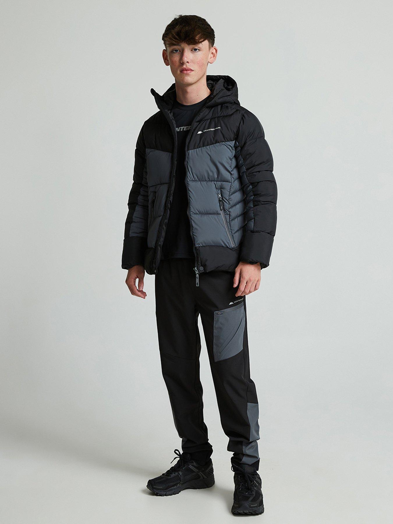 Image 3 of 5 of Monterrain Boys Apex 3.0 Puffer Jacket - Jet Black / Iron Gate