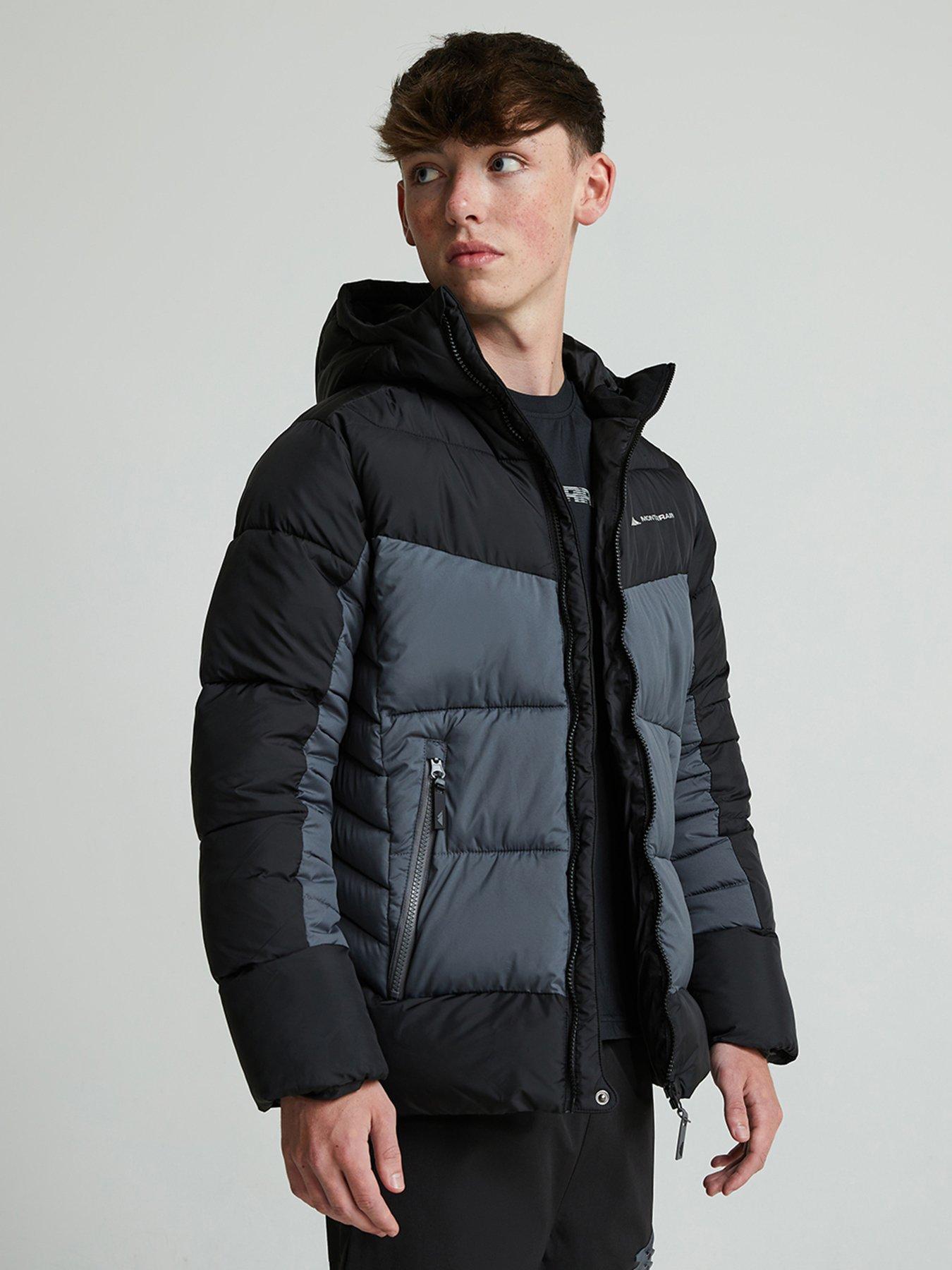 Image 4 of 5 of Monterrain Boys Apex 3.0 Puffer Jacket - Jet Black / Iron Gate