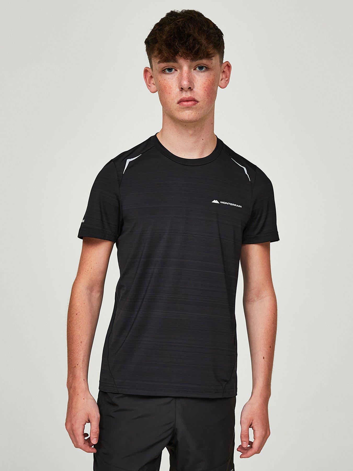 Monterrain Boys Bolt 2.0 Space Dye T-Shirt - Jet Black