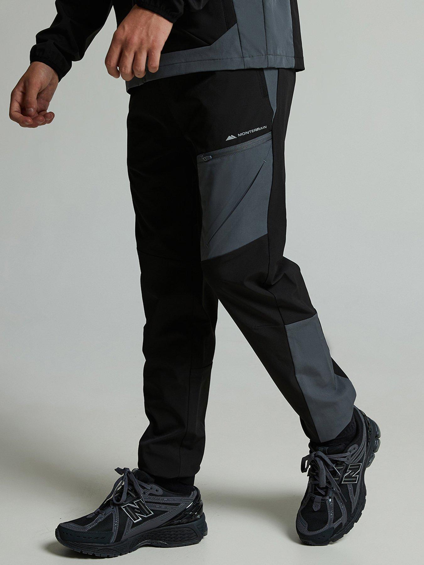 Monterrain Boys Deflect 2.0 Woven Running Pants - Jet Black / Iron Gate