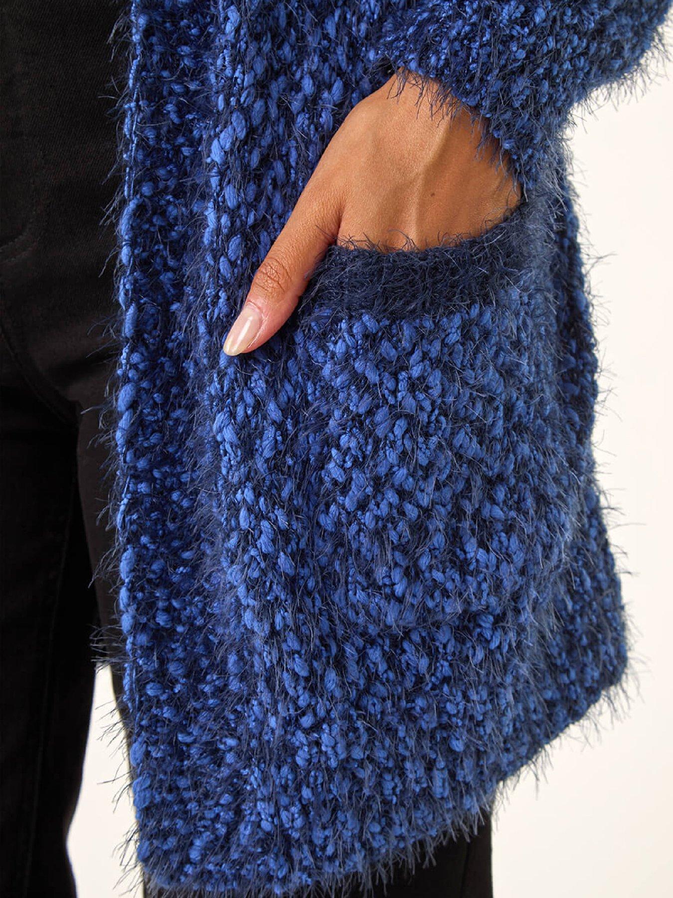 roman-fluffy-longline-knit-cardigan-bluedetail