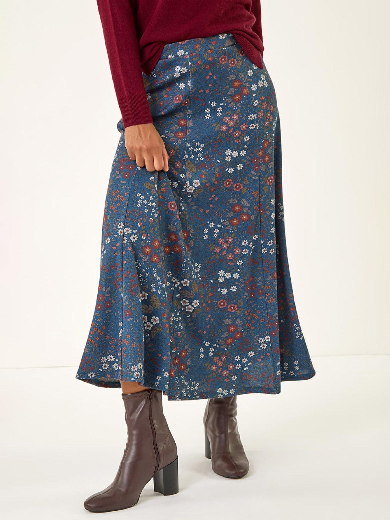roman-ditsy-floral-print-stretch-skirt-denim