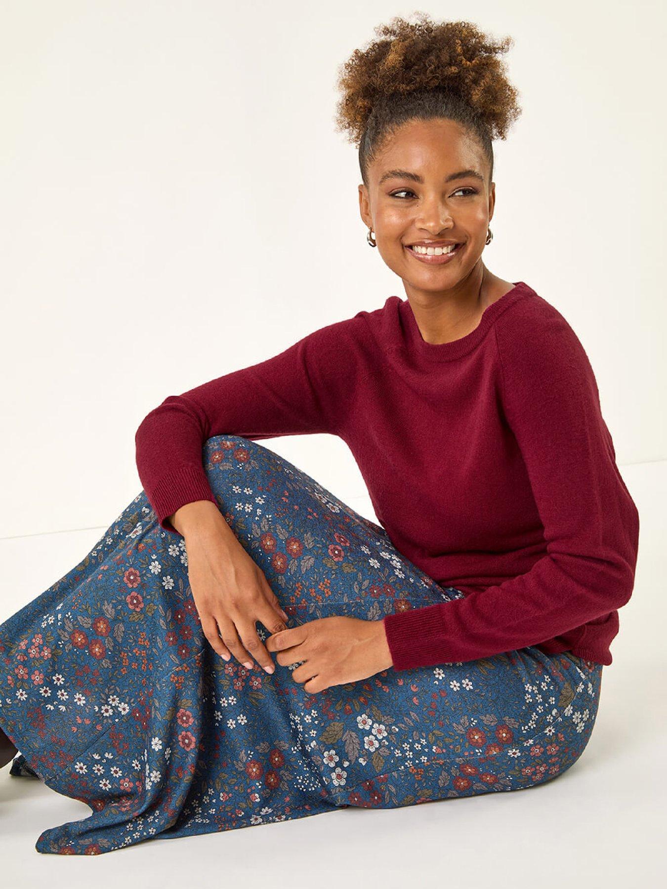 roman-ditsy-floral-print-stretch-skirt-denimoutfit