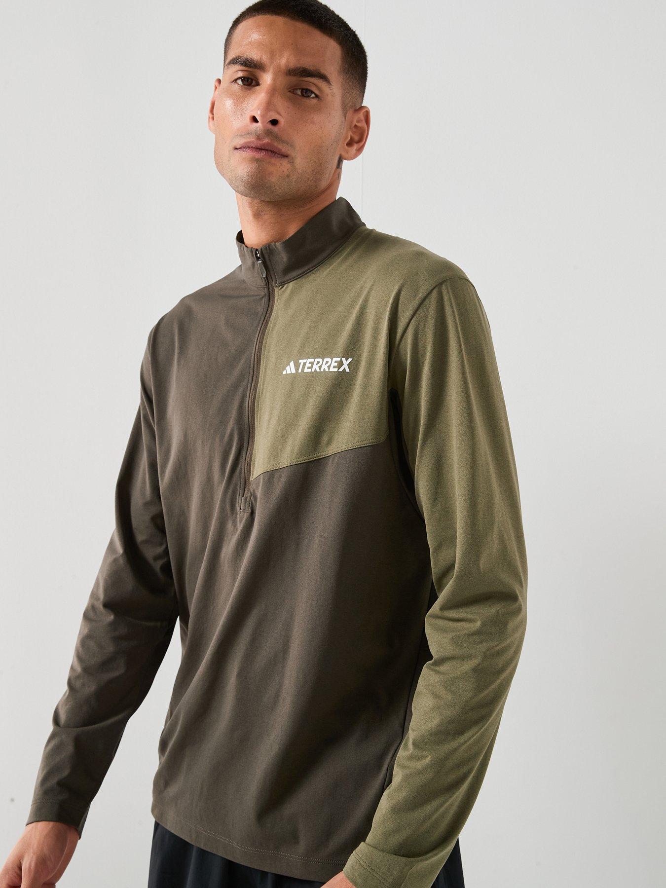 adidas-terrex-mens-mountain-12-zip-top-khaki