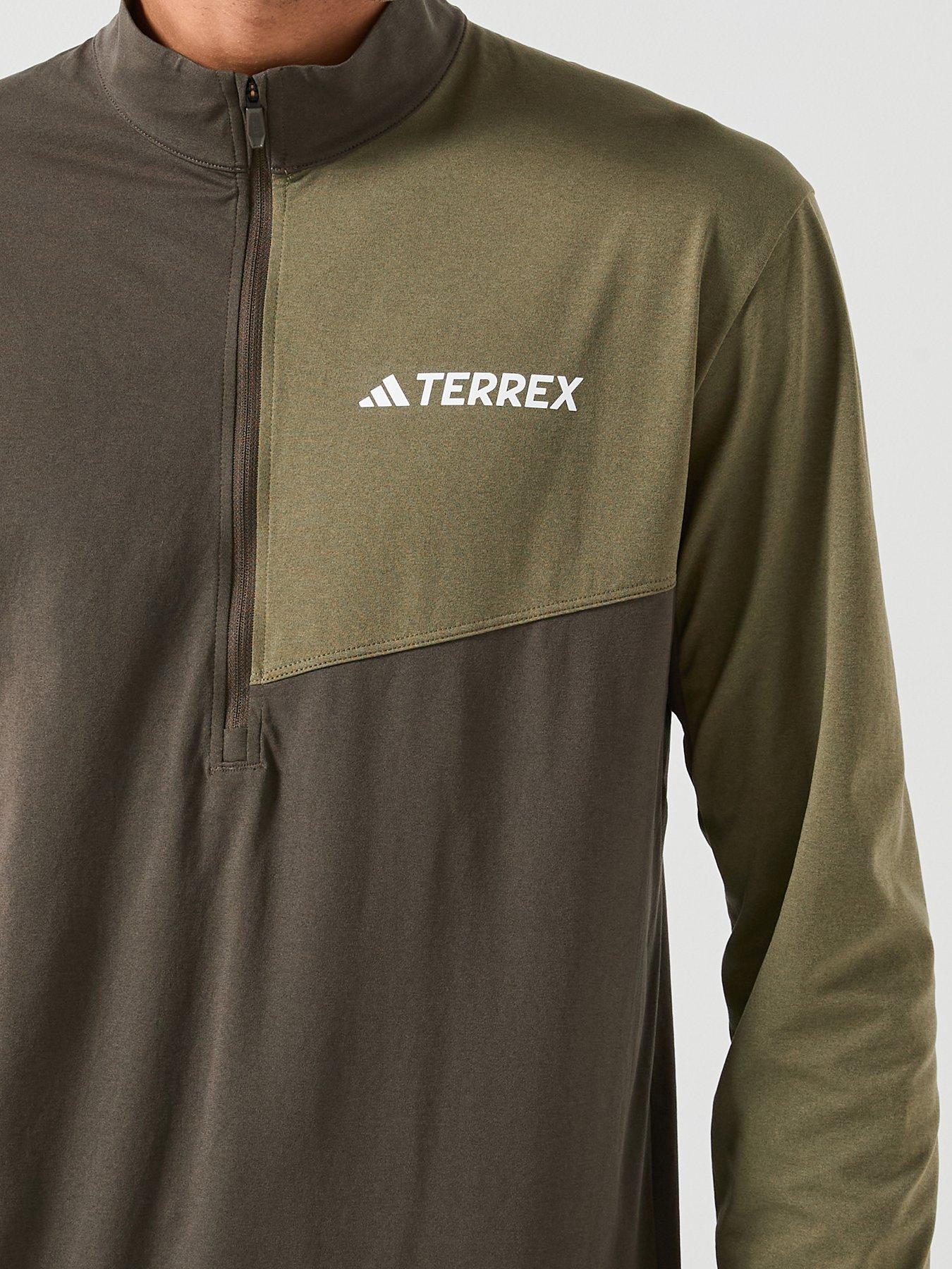 adidas-terrex-mens-mountain-12-zip-top-khakioutfit