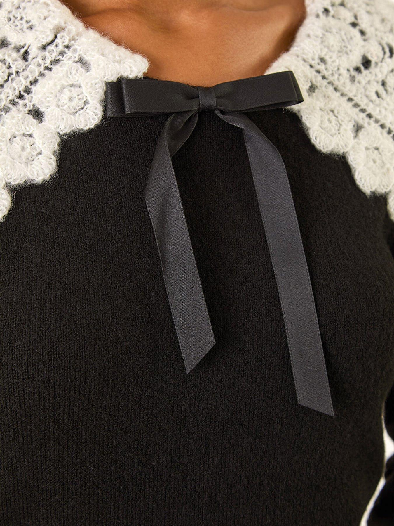 roman-crochet-collar-knitted-dress-blackdetail