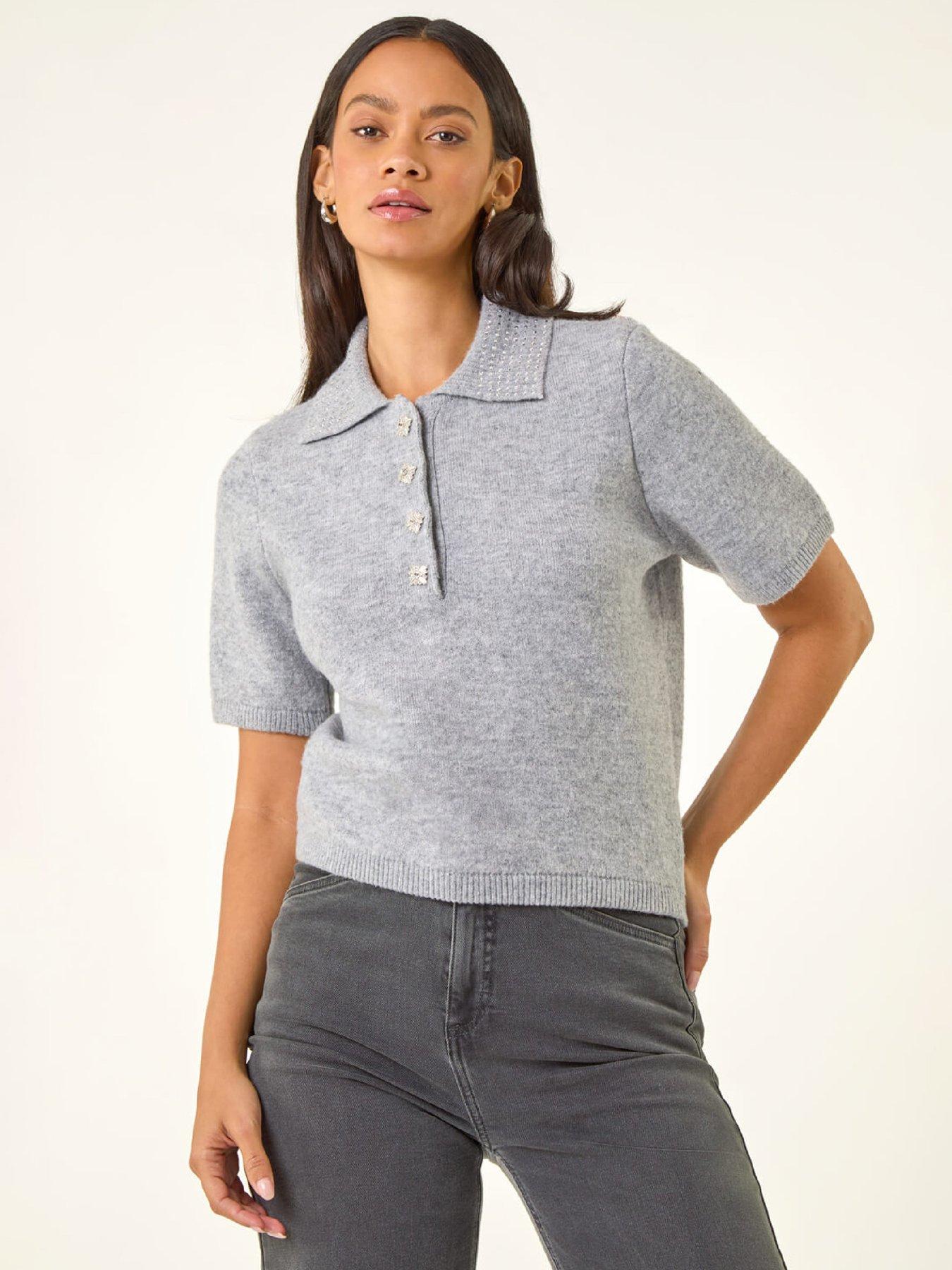 roman-dusk-embellished-knit-collared-top-grey