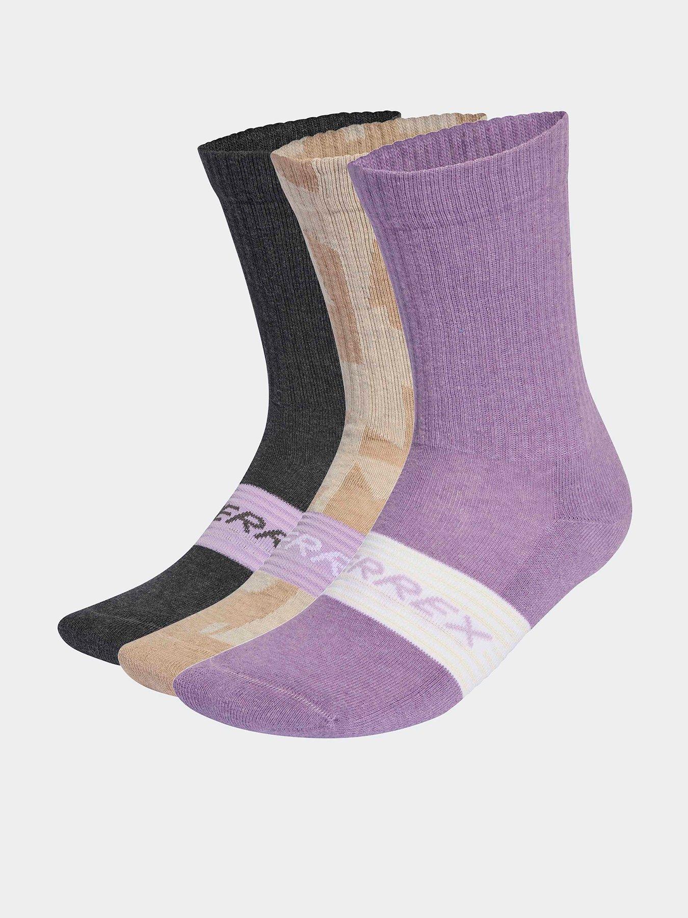 adidas-terrex-womens-3-pack-hiking-socks-purple