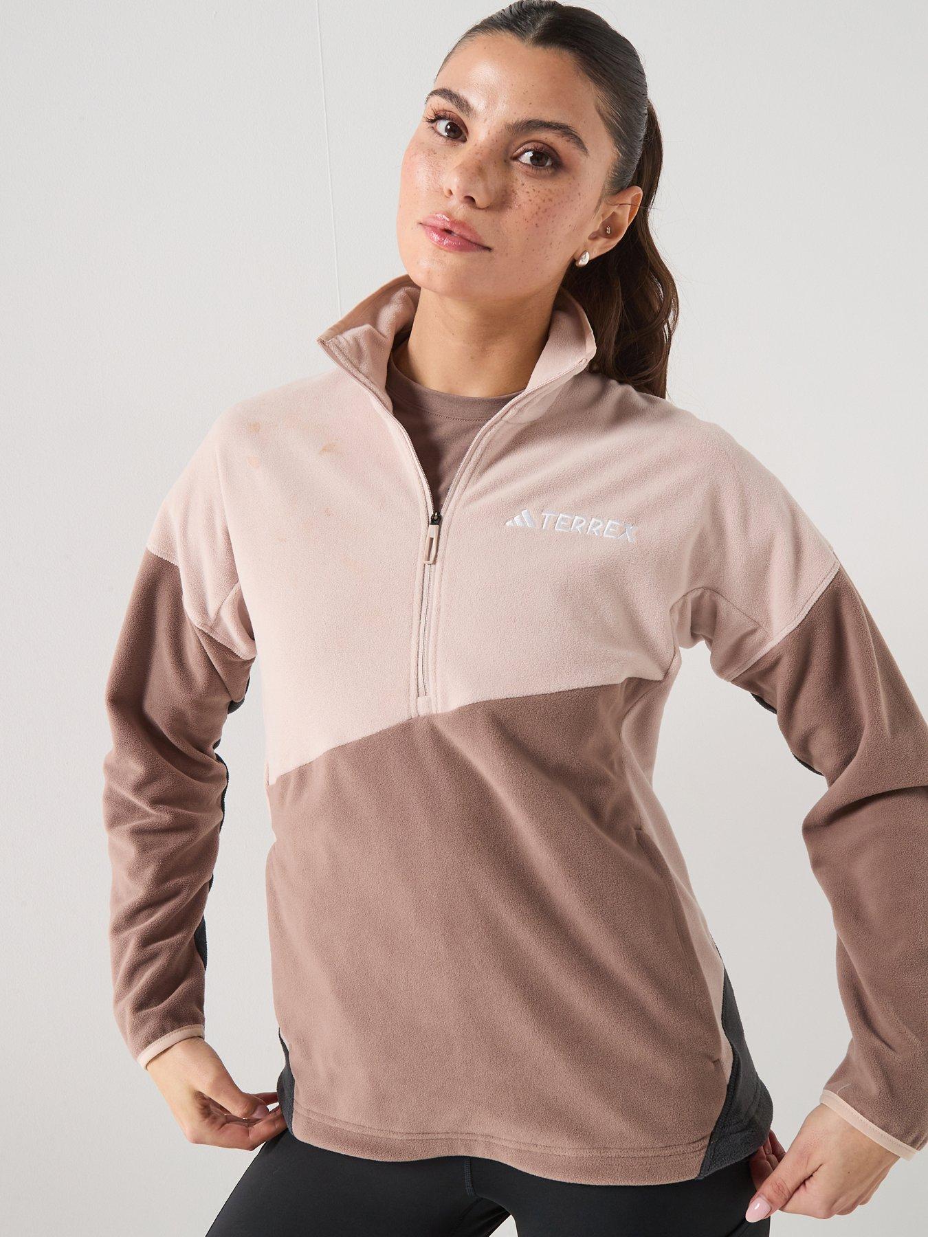 adidas Terrex Womens Mountain 1/4 Zip Fleece - Brown