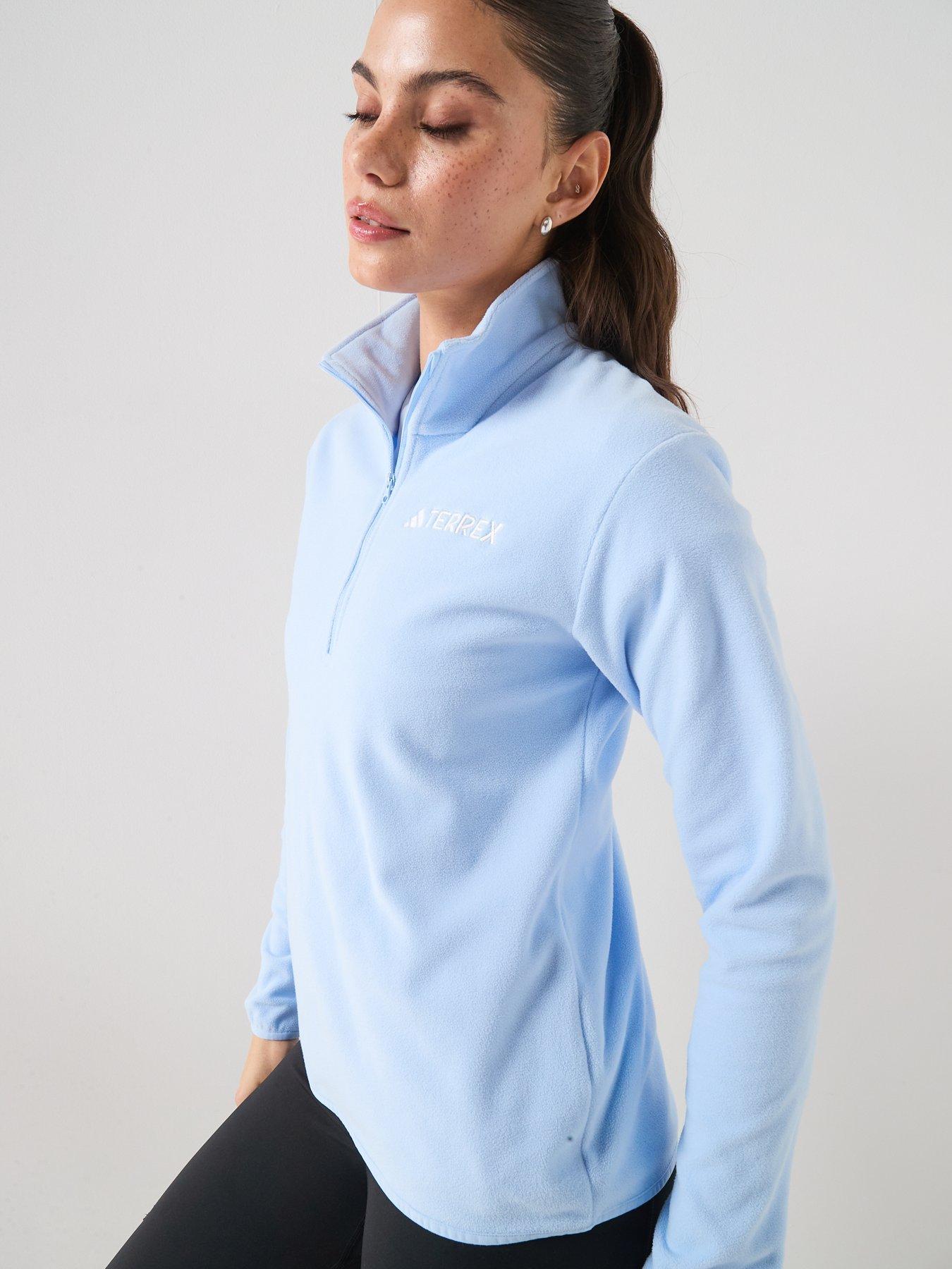 adidas-terrex-womens-mountain-essentials-12-zip-fleece-bluedetail
