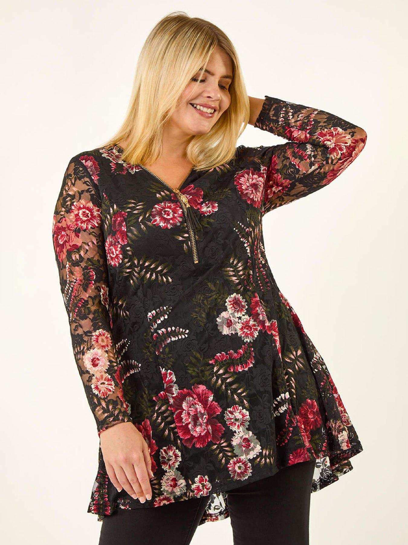 roman-curve-zip-front-floral-lace-top-black