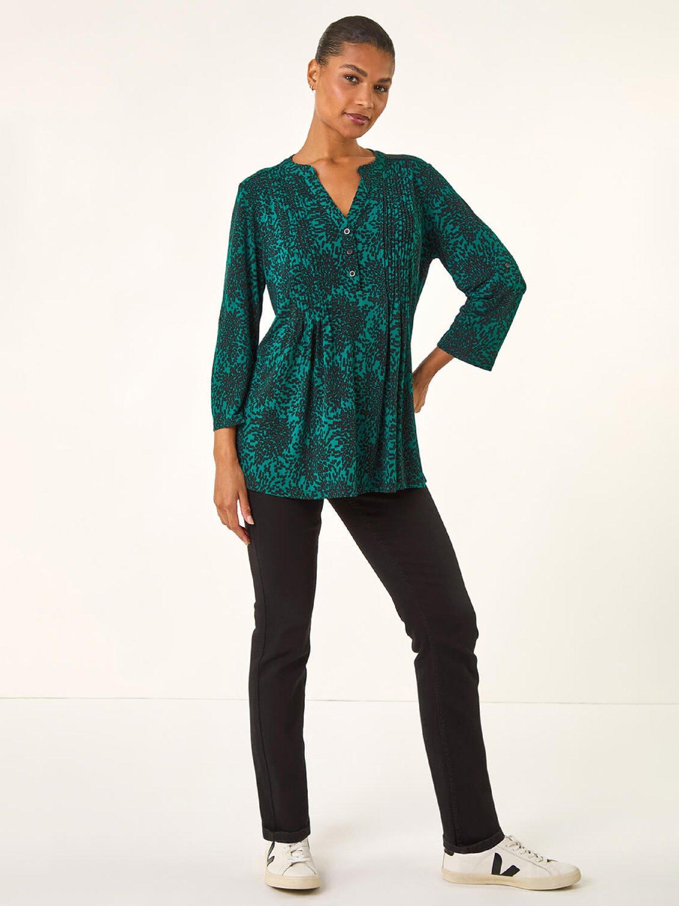roman-abstract-print-v-neck-stretch-top-tealback