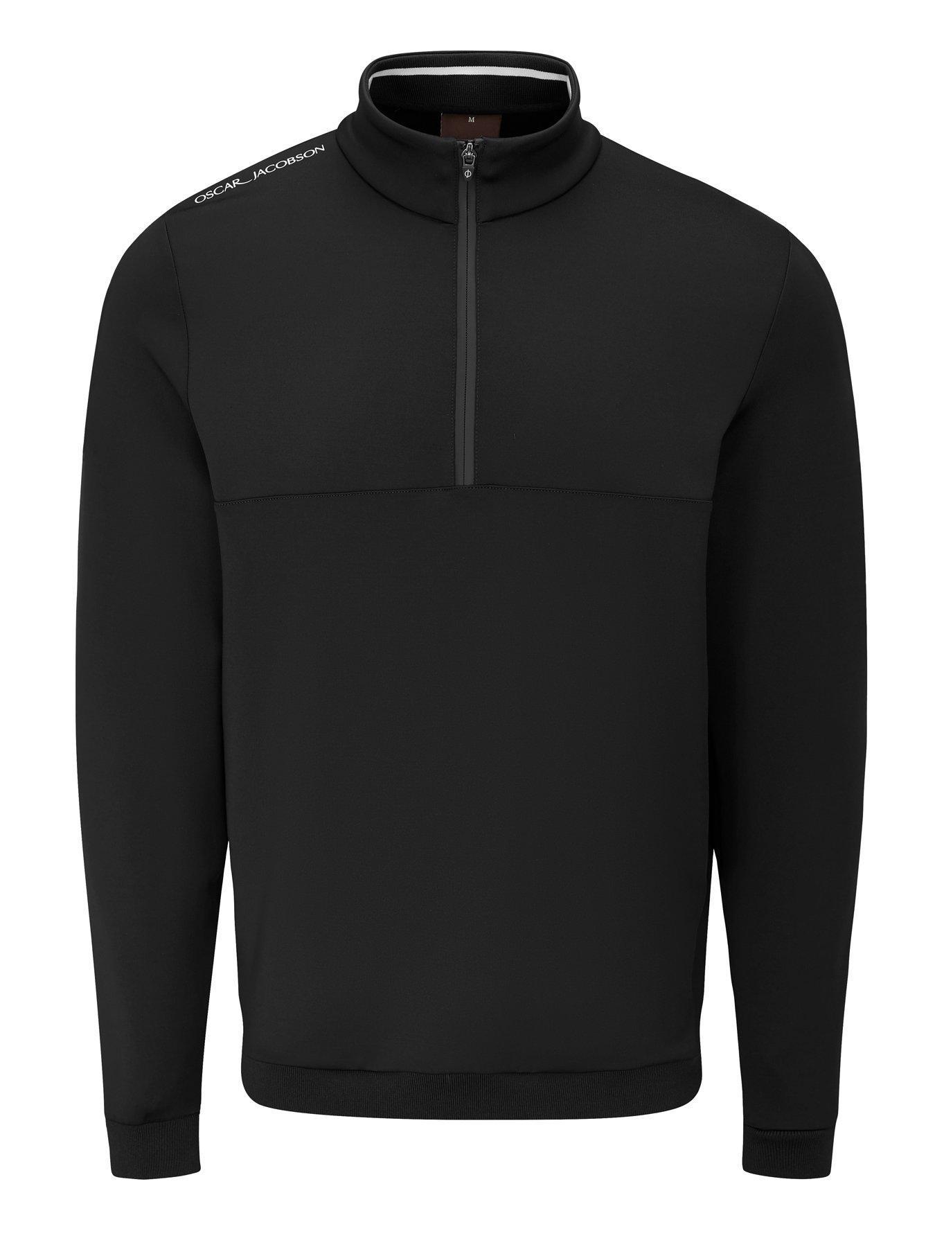 Oscar Jacobson Mens Golf Westland Mid Layer - Black