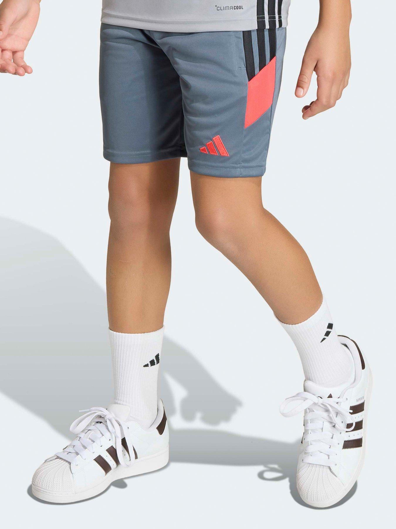 adidas-junior-tiro-football-training-shorts-greyfront