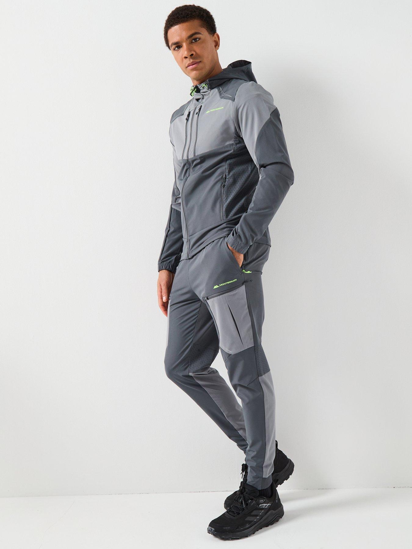 Image 3 of 6 of Monterrain Mens Orbit Woven Running Hoody - Grey