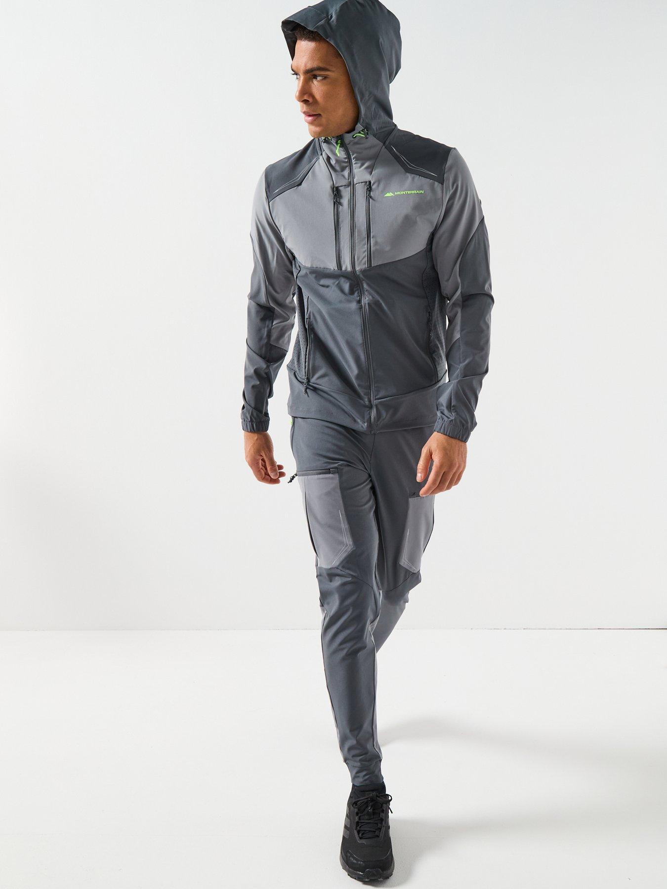 Image 6 of 6 of Monterrain Mens Orbit Woven Running Hoody - Grey