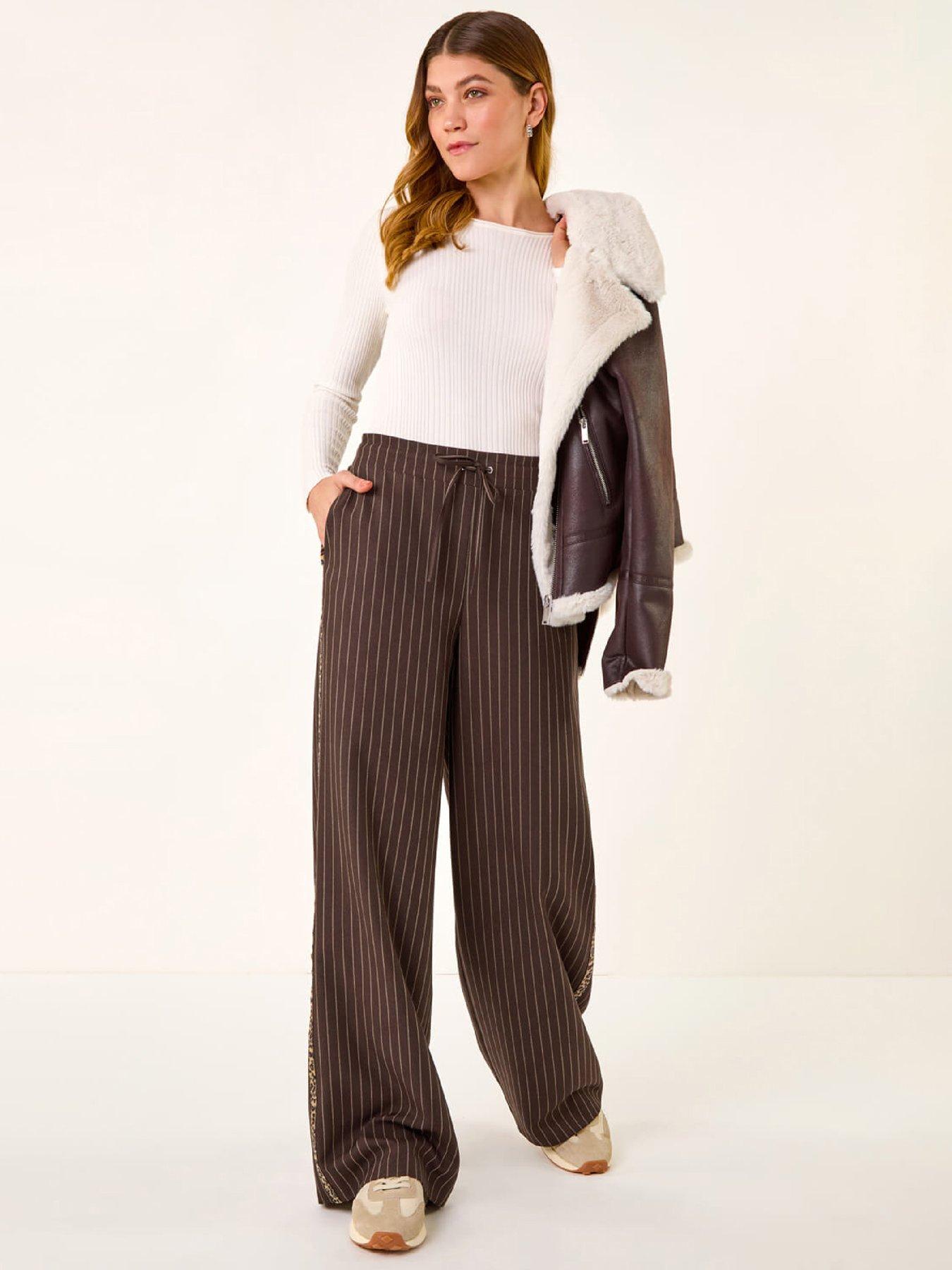 roman-stripe-animal-trim-stretch-trouser-chocolateback
