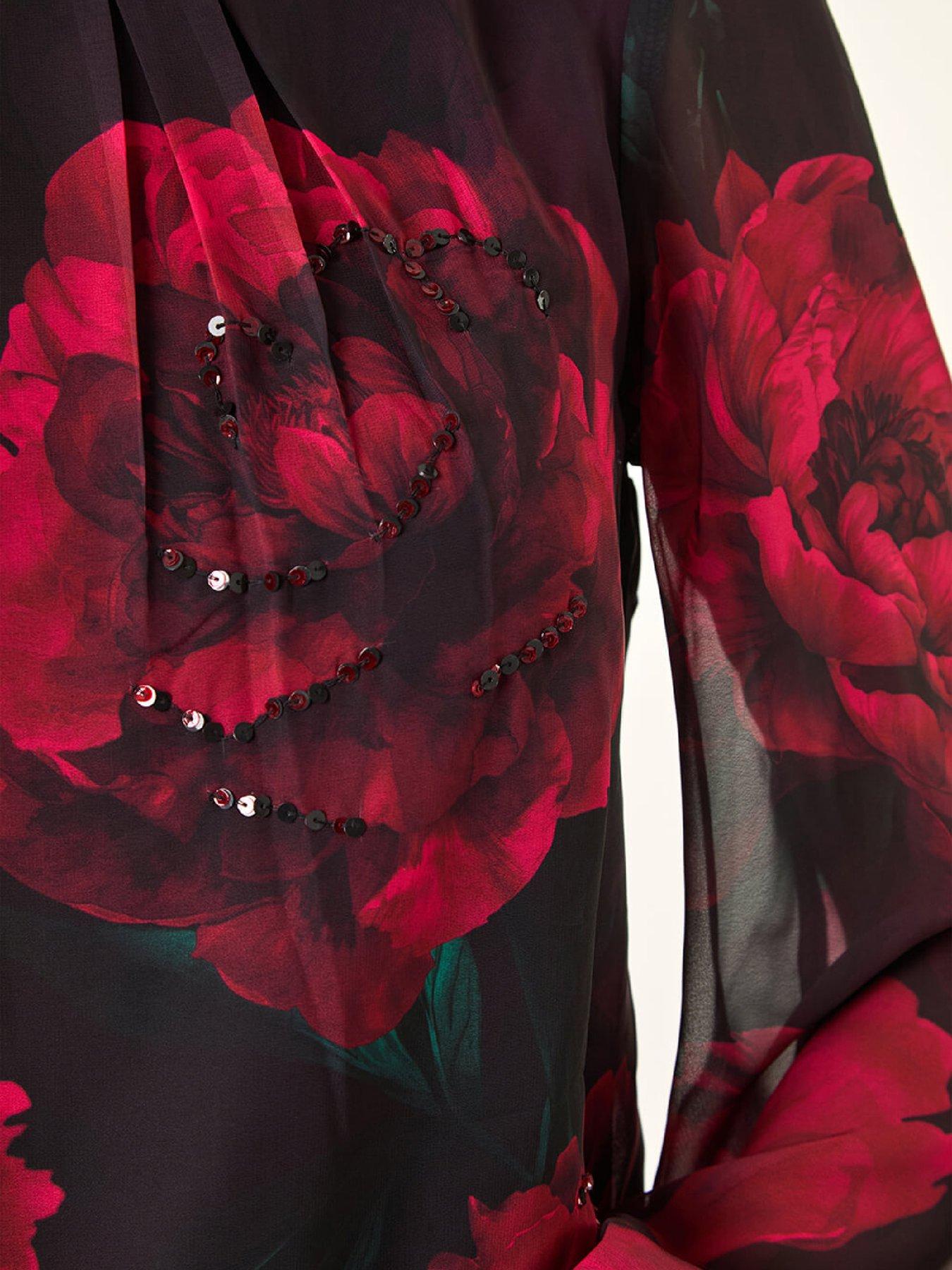 roman-floral-print-sequin-top-reddetail