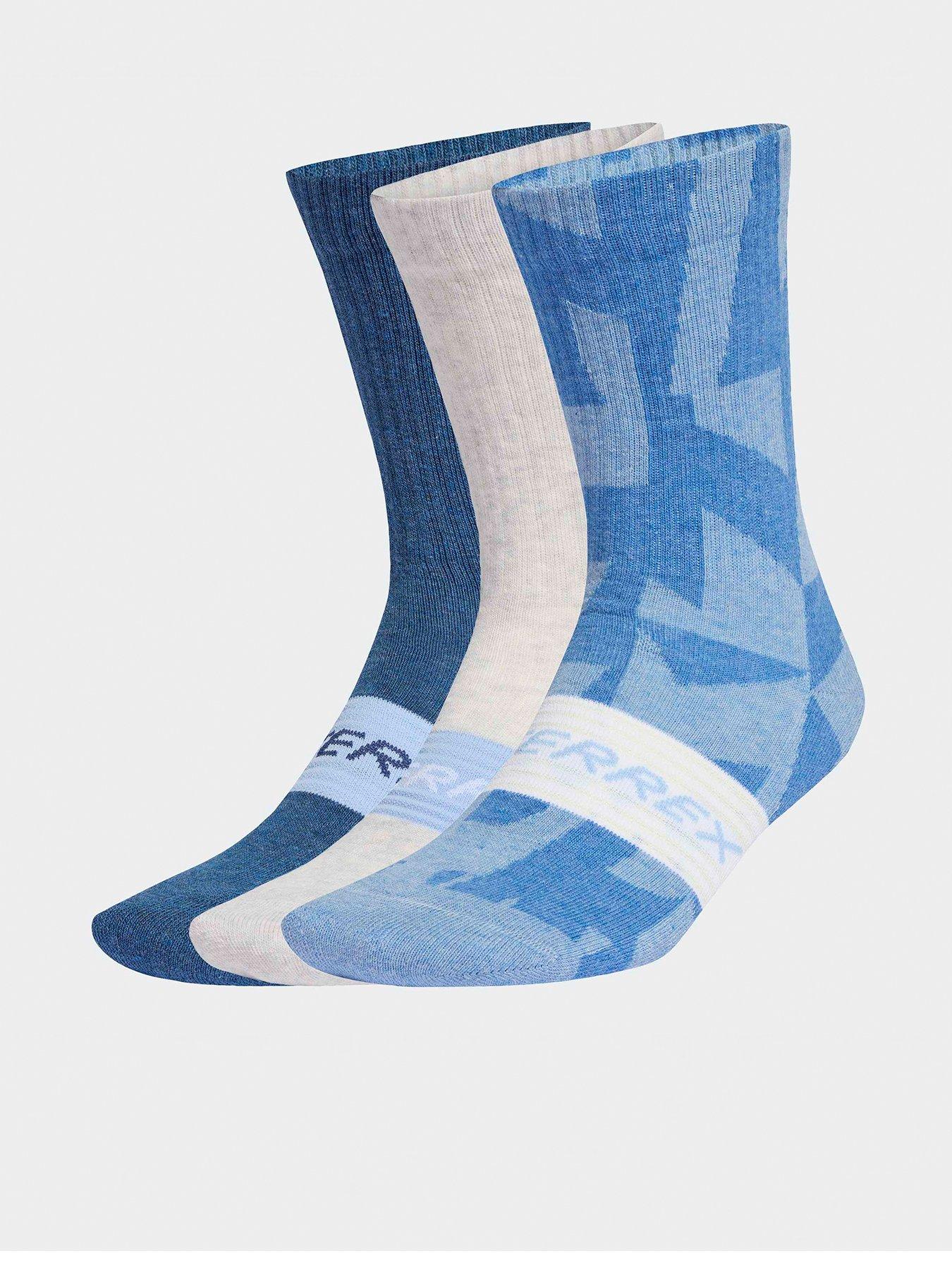 adidas-terrex-unisex-3-pack-hiking-socks-blue