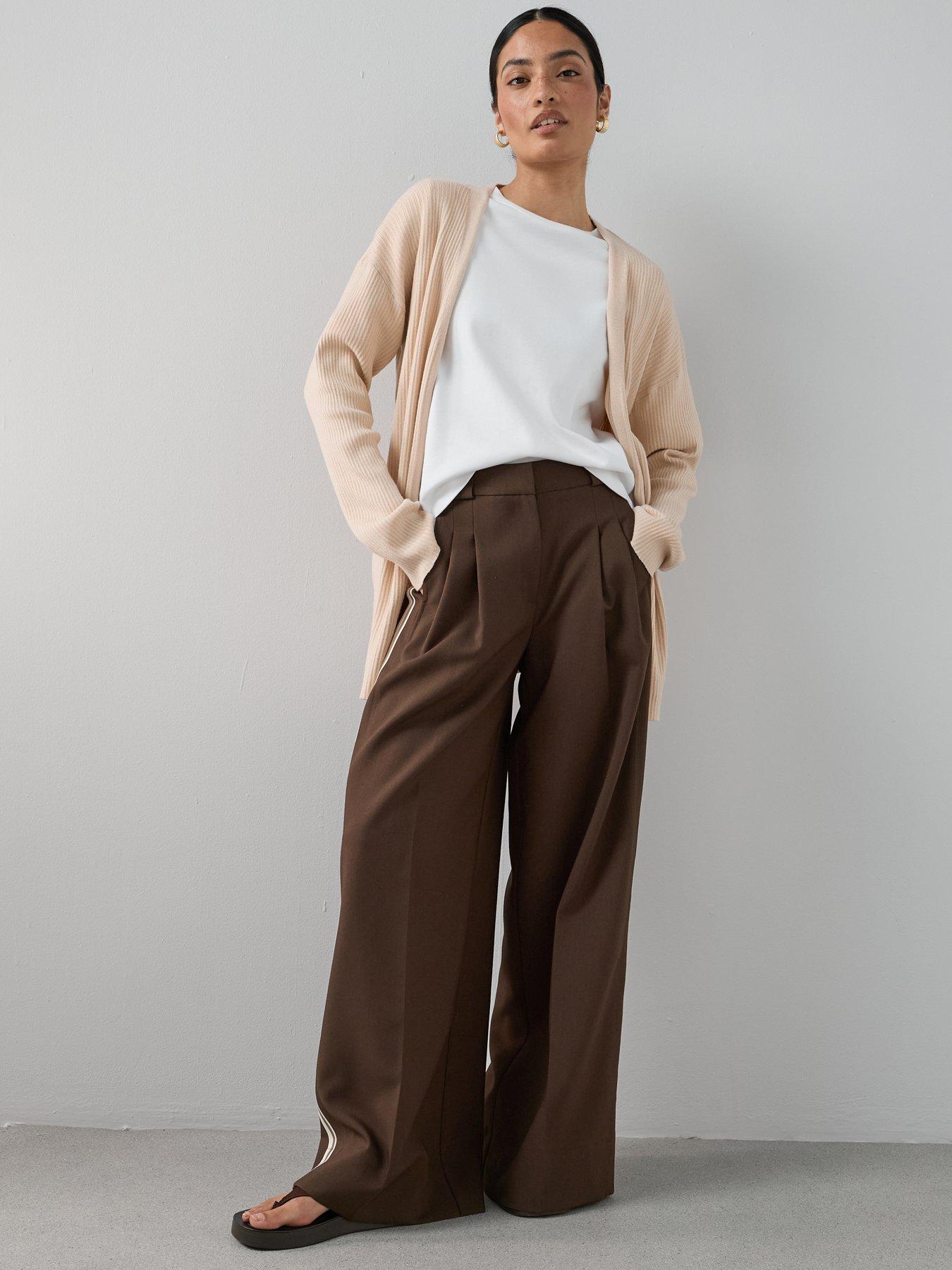 Image 4 of 7 of The Very Collection Classic Comfort Ribbed Edge To Edge Cardigan - Beige