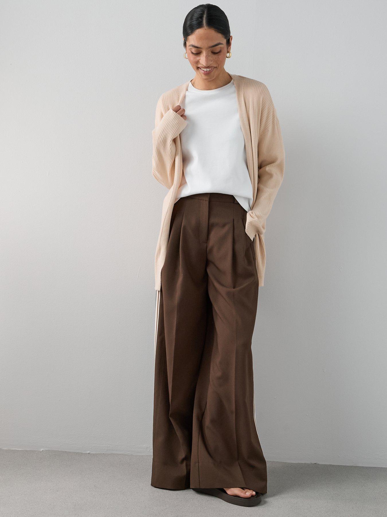 Image 6 of 7 of The Very Collection Classic Comfort Ribbed Edge To Edge Cardigan - Beige