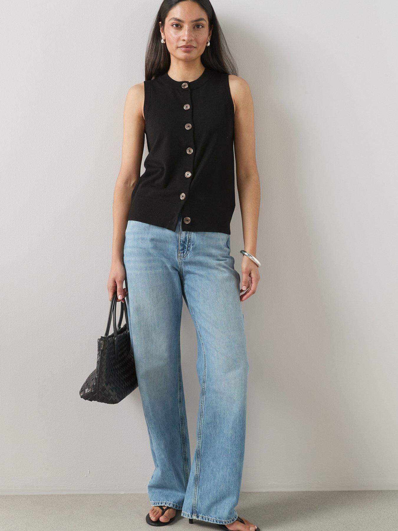 the-very-collection-classic-comfort-button-through-sleeveless-tank-blackdetail
