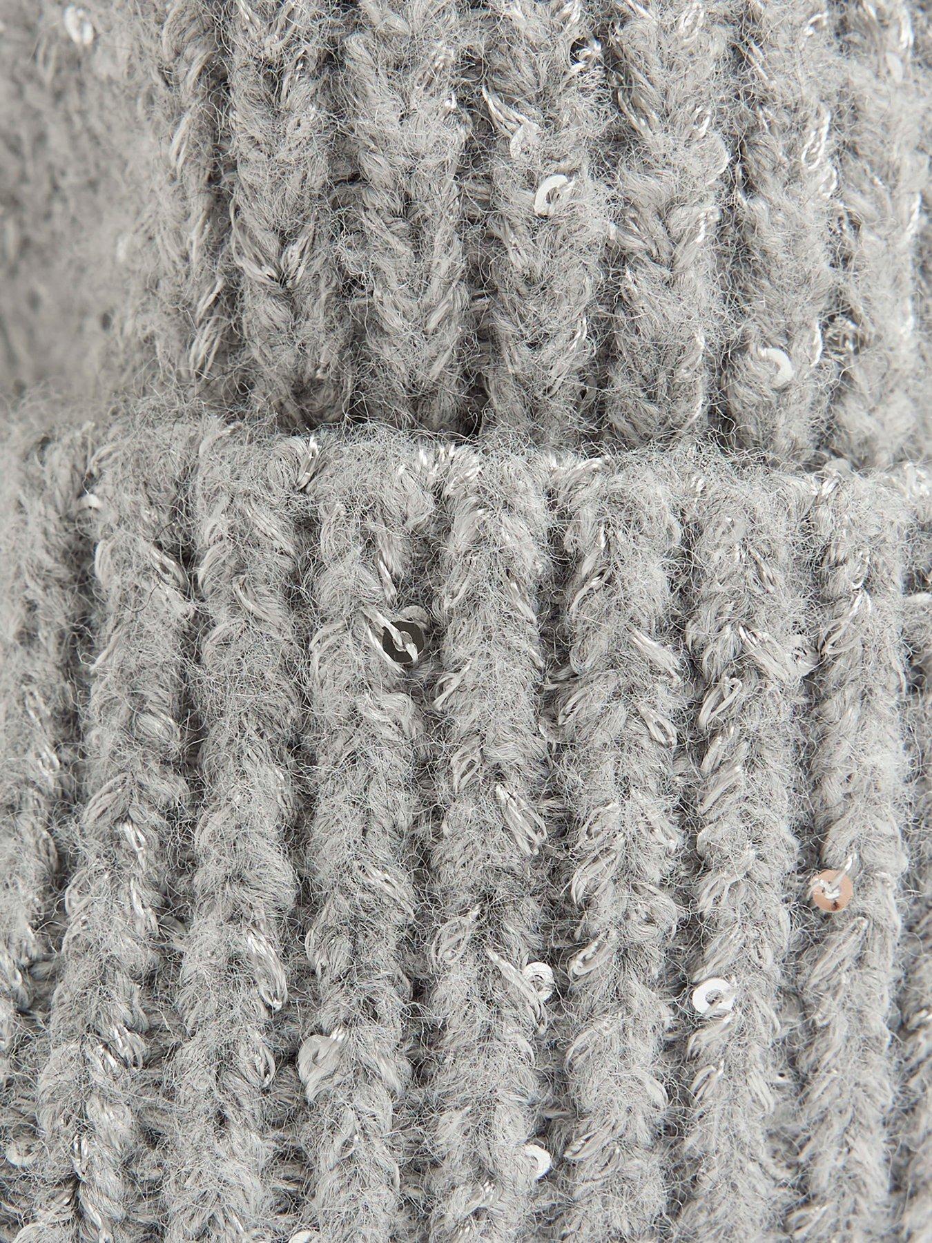 river-island-sequin-beanie-greydetail