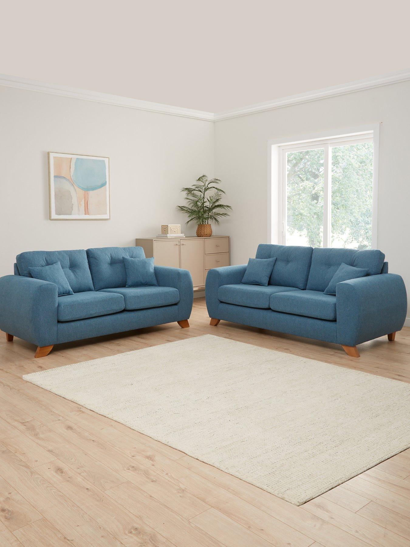 the-very-collection-prent-3-2-seater-chenillenbspsofa-set-buy-amp-save-tealnbsp--made-to-order-in-the-uk