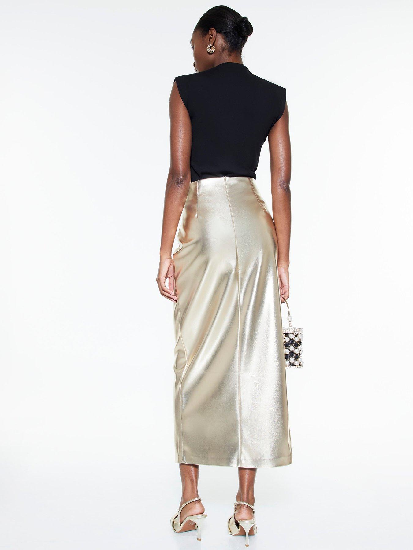 river-island-faux-leather-twist-side-midi-skirt-goldstillFront