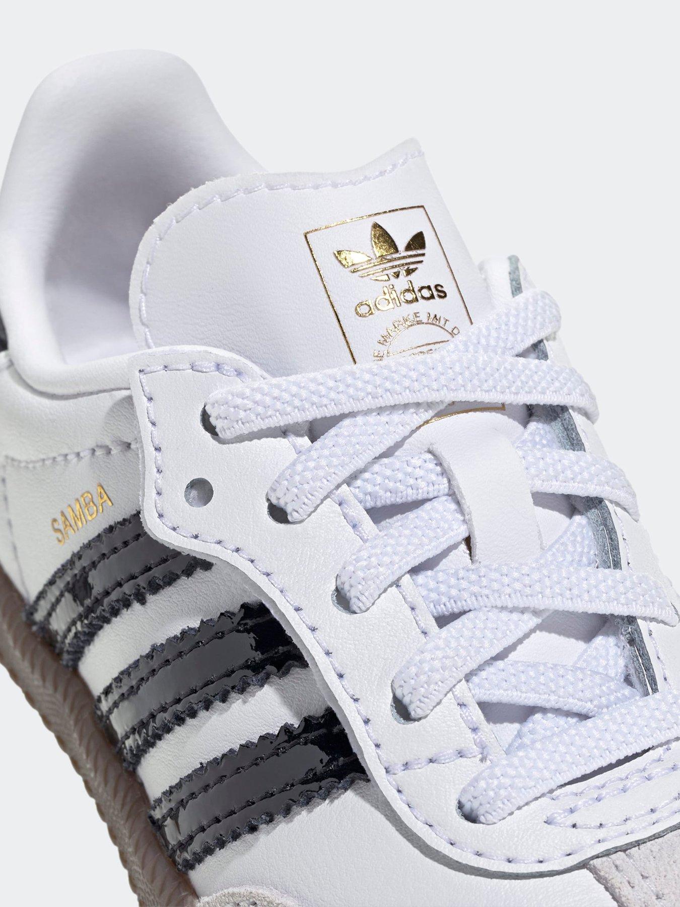 Image 7 of 7 of adidas Originals Infants Samba Og Elastic Trainers - White
