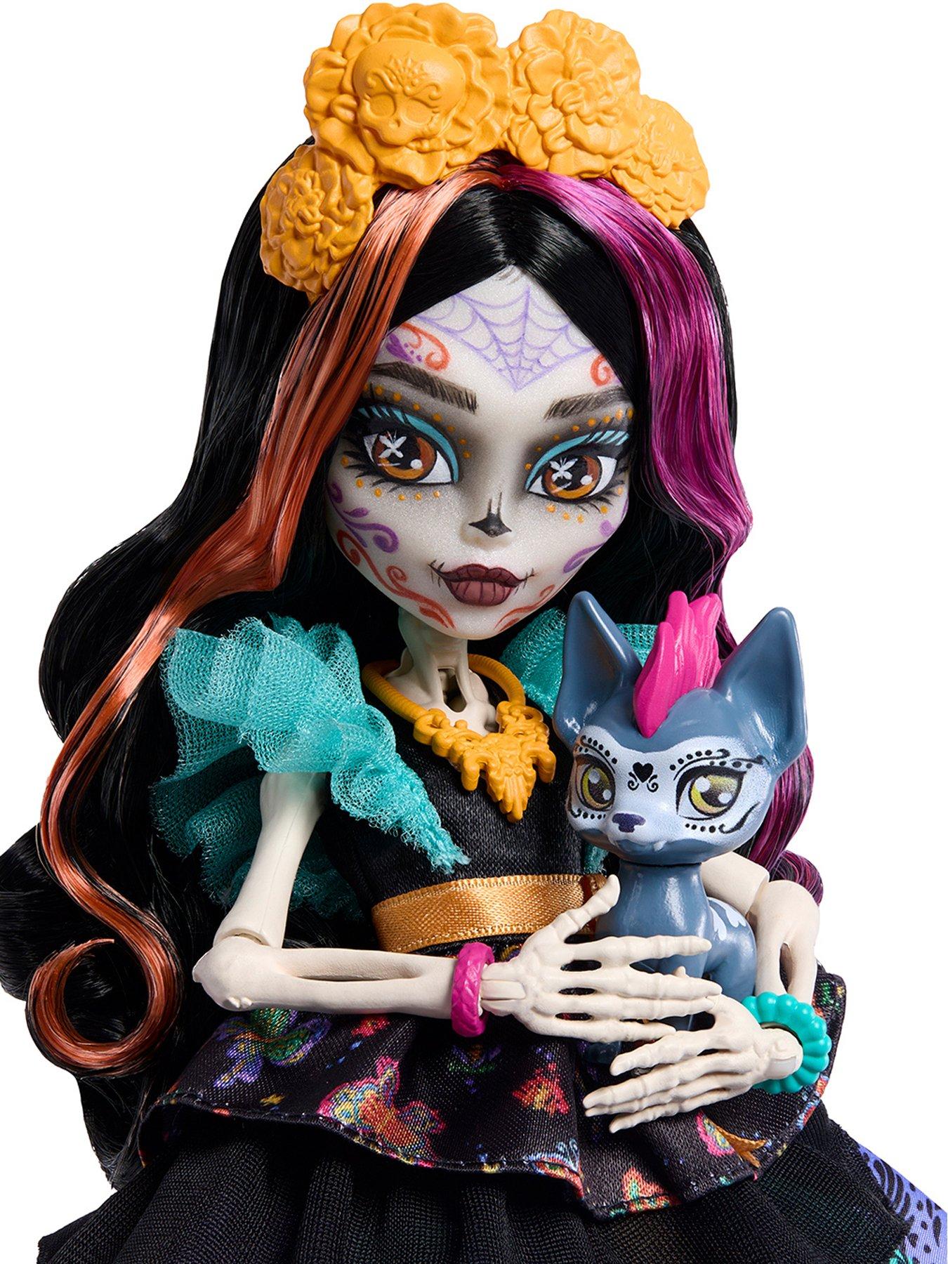 Image 5 of 7 of Monster High Skelita Calaveras Fashion Doll in Ruffled Dress