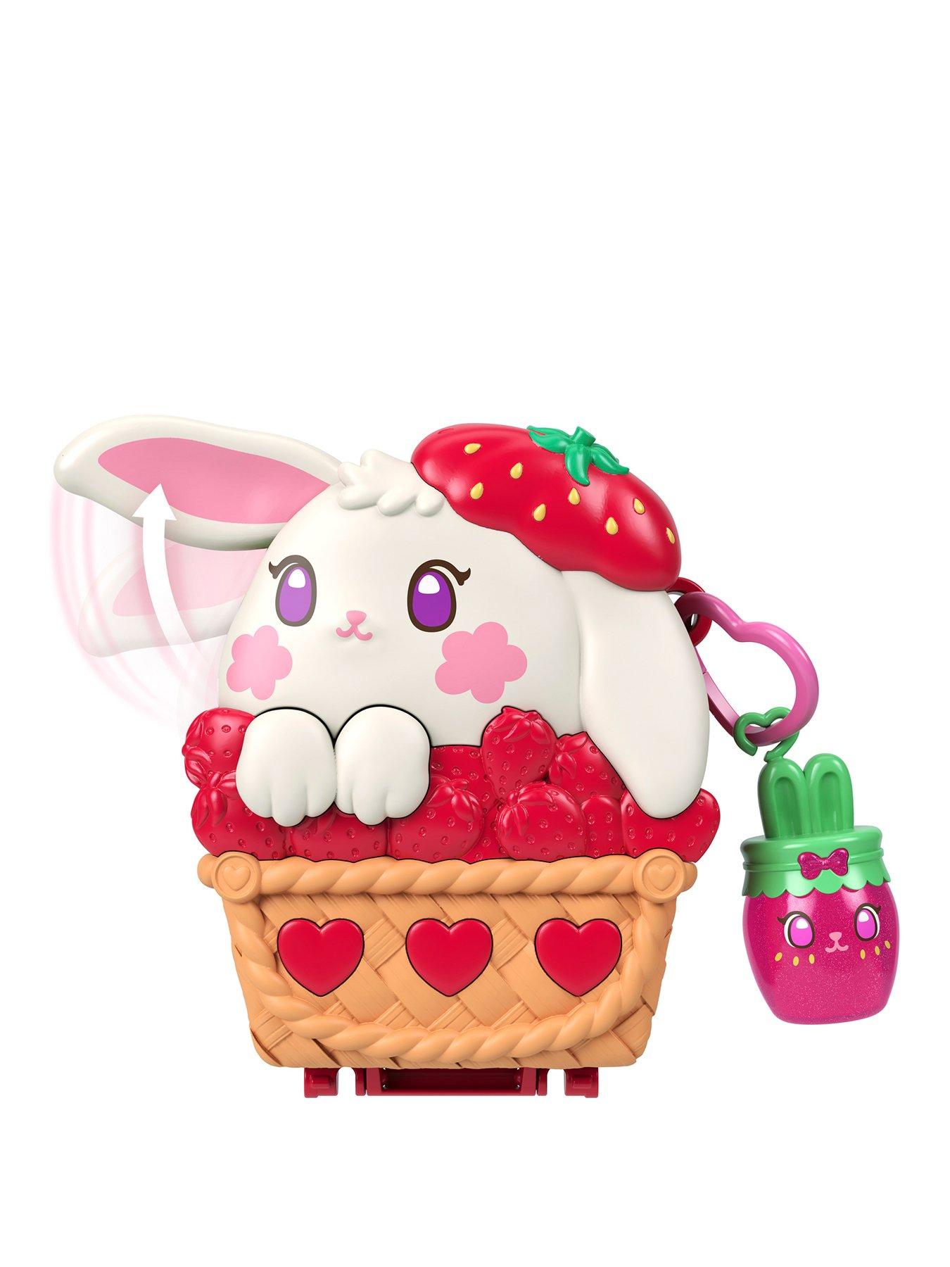 Polly Pocket Polly Pocket Picnic Bunny Compact Playset with 1 Micro Doll and Pet, Travel Toy with Fruit Accessories