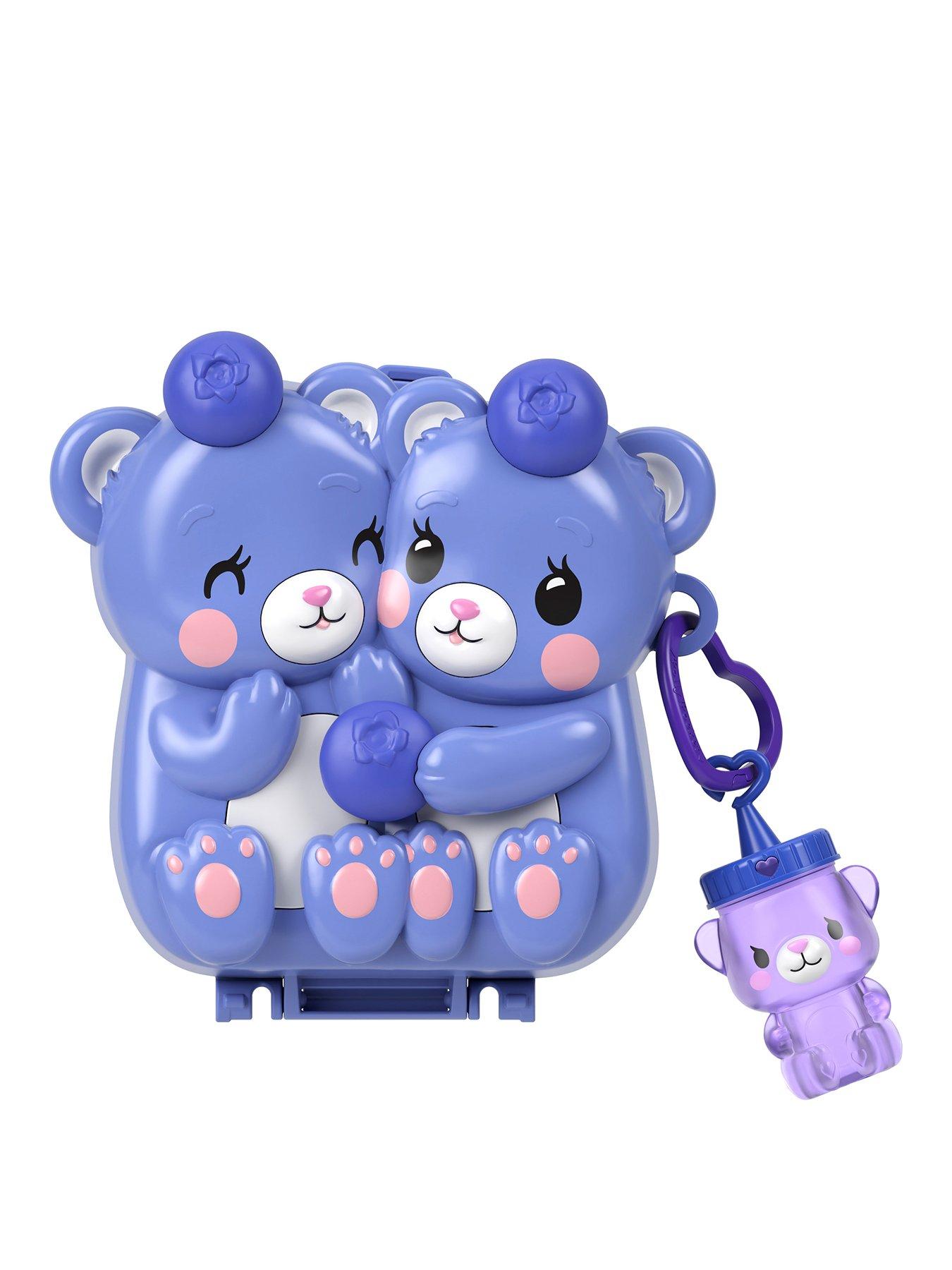 Polly Pocket Polly Pocket Blueberry Besties Compact Playset with 1 Micro Doll and Pet, Travel Toy with Fruit Accessories
