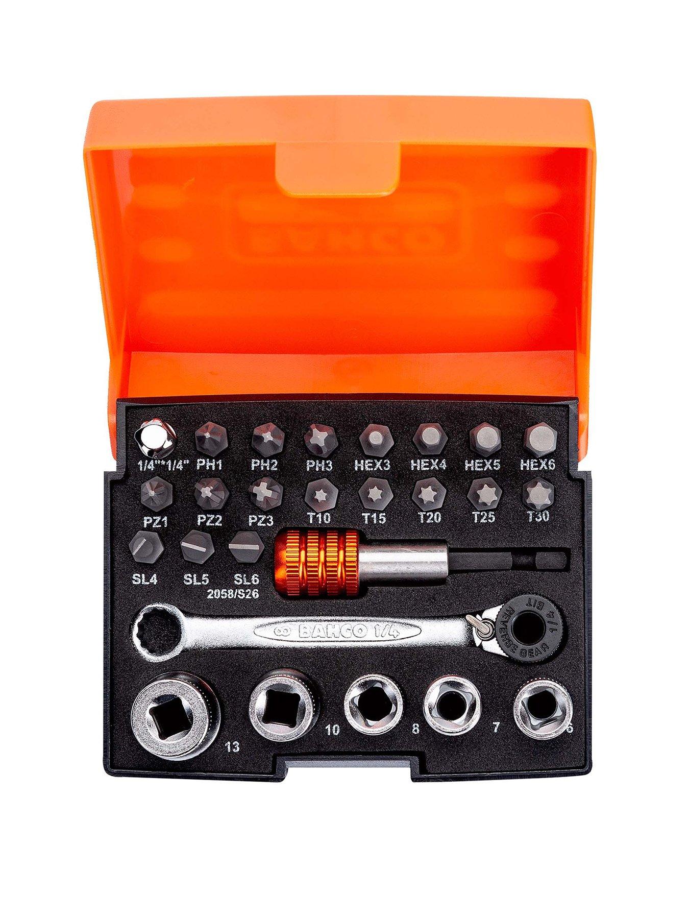 Bahco 2058/S26 1/4in Drive Ratchet Socket Set, 26 Piece