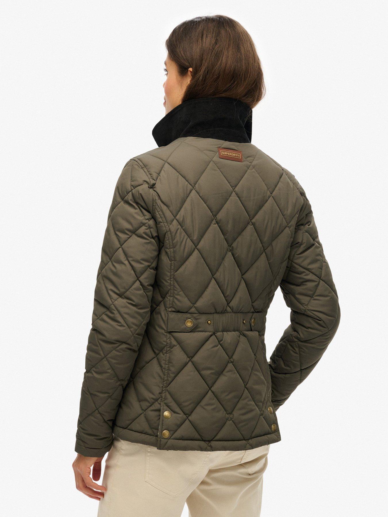 Image 2 of 7 of Superdry Cord Trimmed Liner Jacket - Army Khaki Green