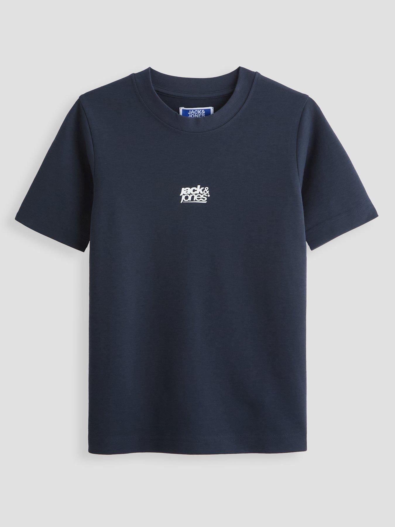 Jack & Jones Junior Boys Breeze Back Print Short Sleeve T-shirt - Outer Space