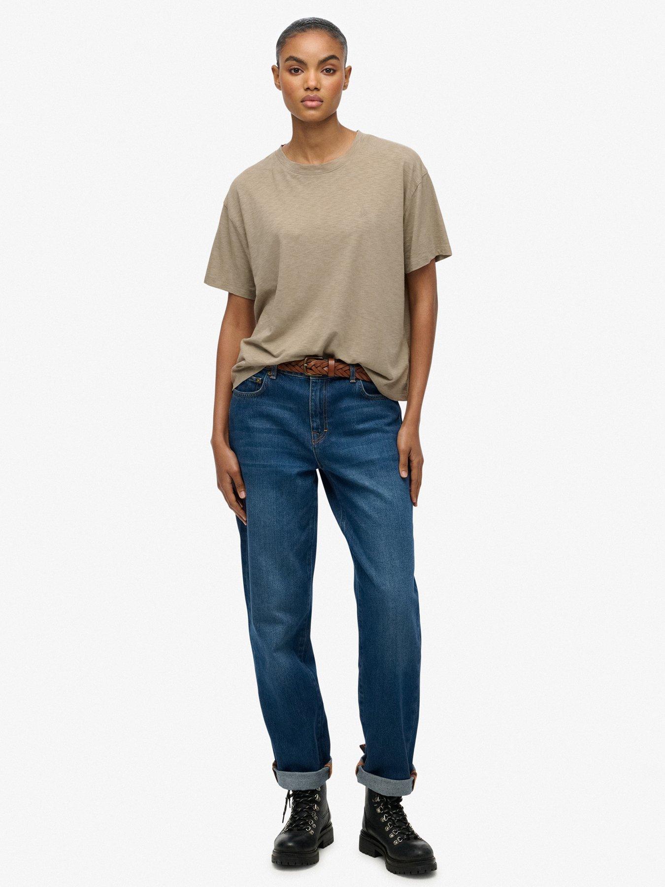 Image 3 of 6 of Superdry Studios Crew Tee - Winter Twig Beige