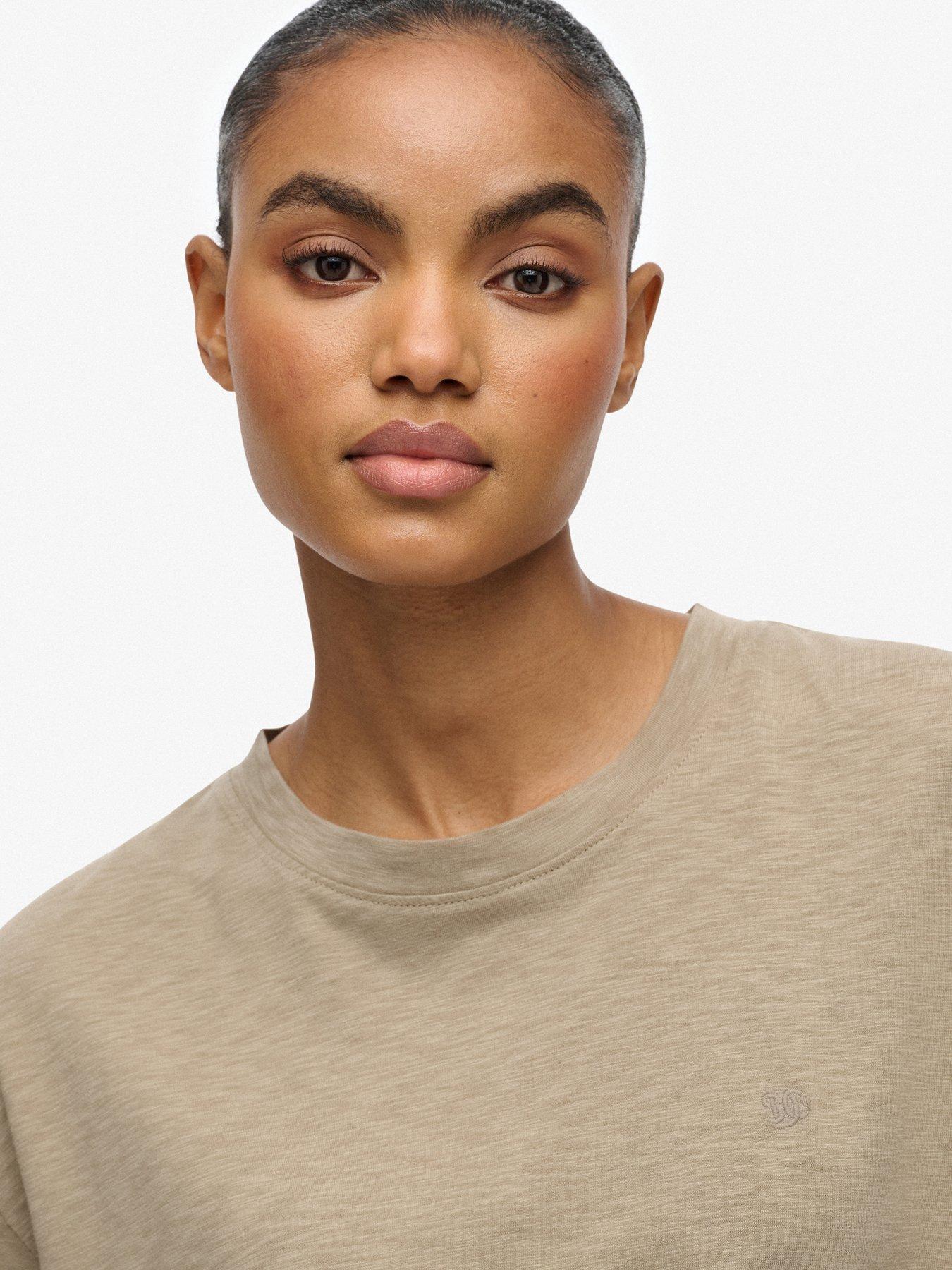 Image 4 of 6 of Superdry Studios Crew Tee - Winter Twig Beige