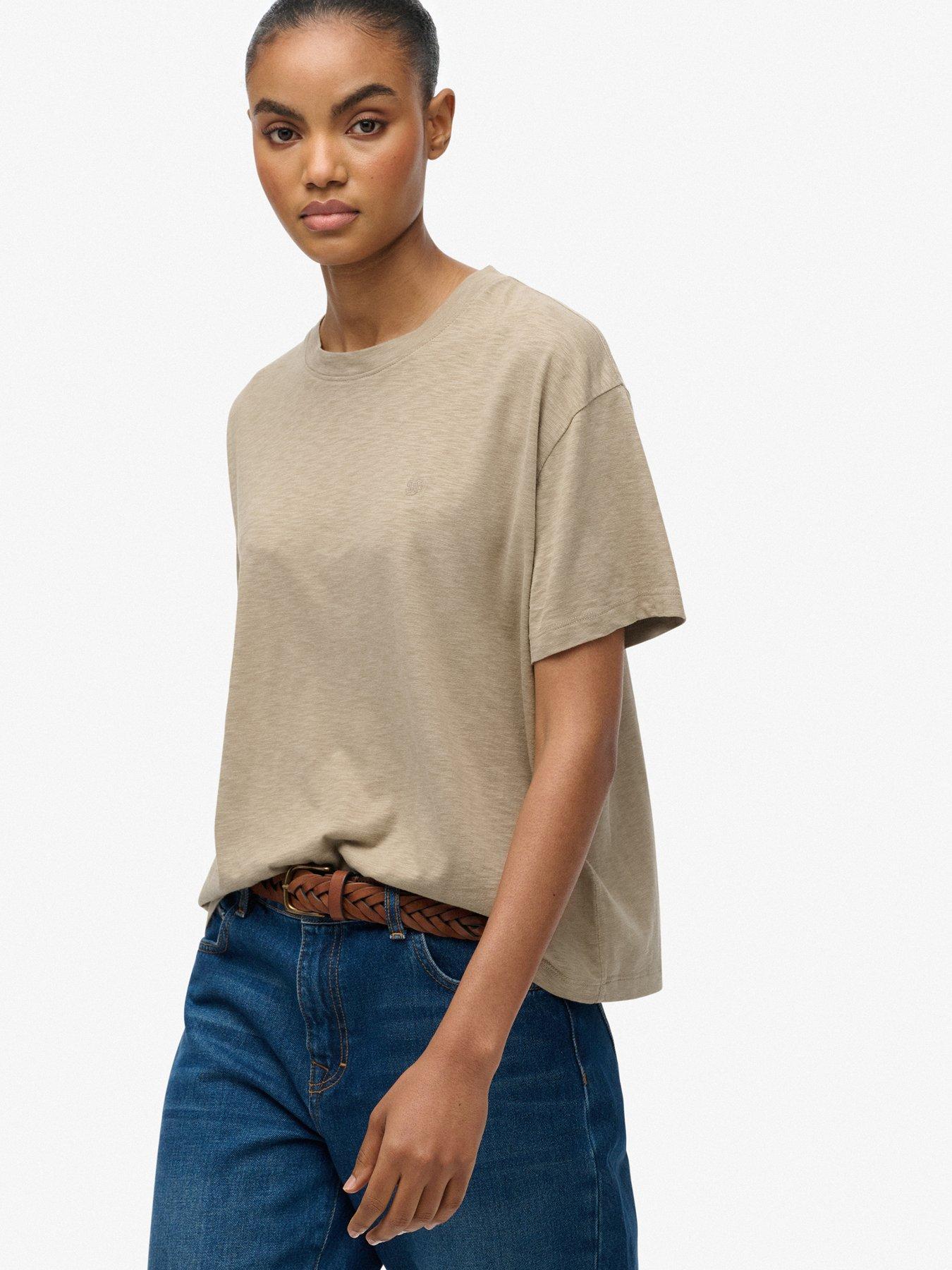 Image 5 of 6 of Superdry Studios Crew Tee - Winter Twig Beige