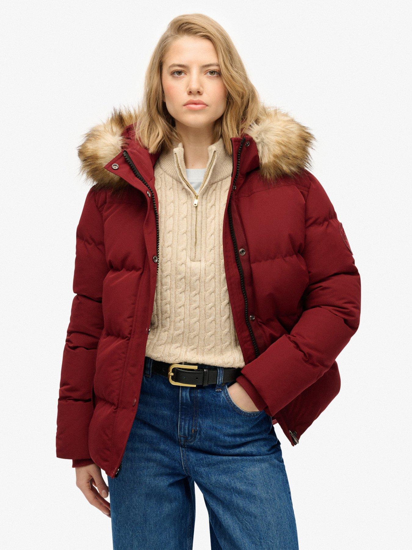 Image 1 of 7 of Superdry Everest 5 Baffle Puffer Jacket - Stanton Red