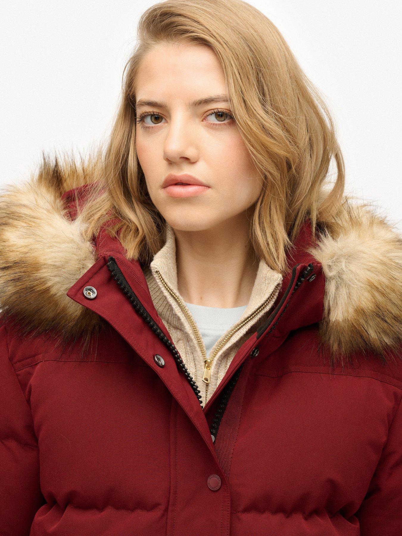 Image 4 of 7 of Superdry Everest 5 Baffle Puffer Jacket - Stanton Red