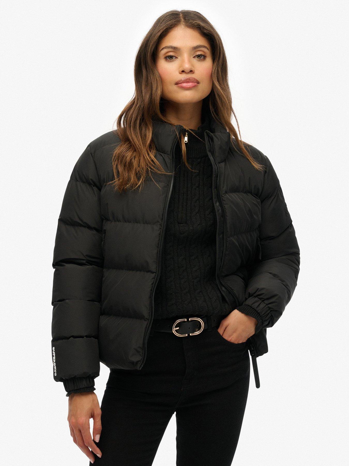 Superdry Non Hooded Sports Puffer Jacket - Black