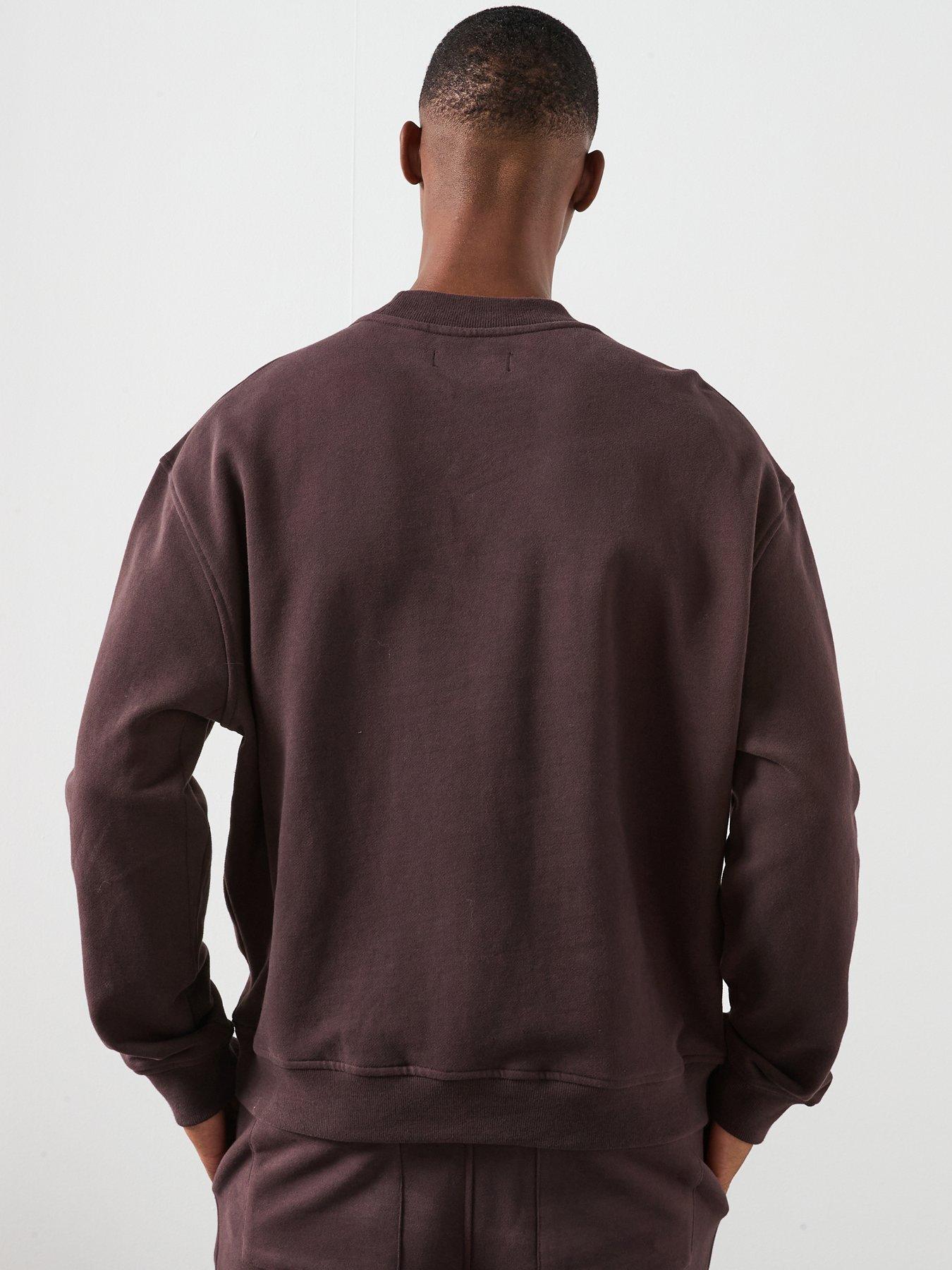 Image 2 of 6 of AllSaints All Saints Asher Crew Neck Sweat Top - Brown