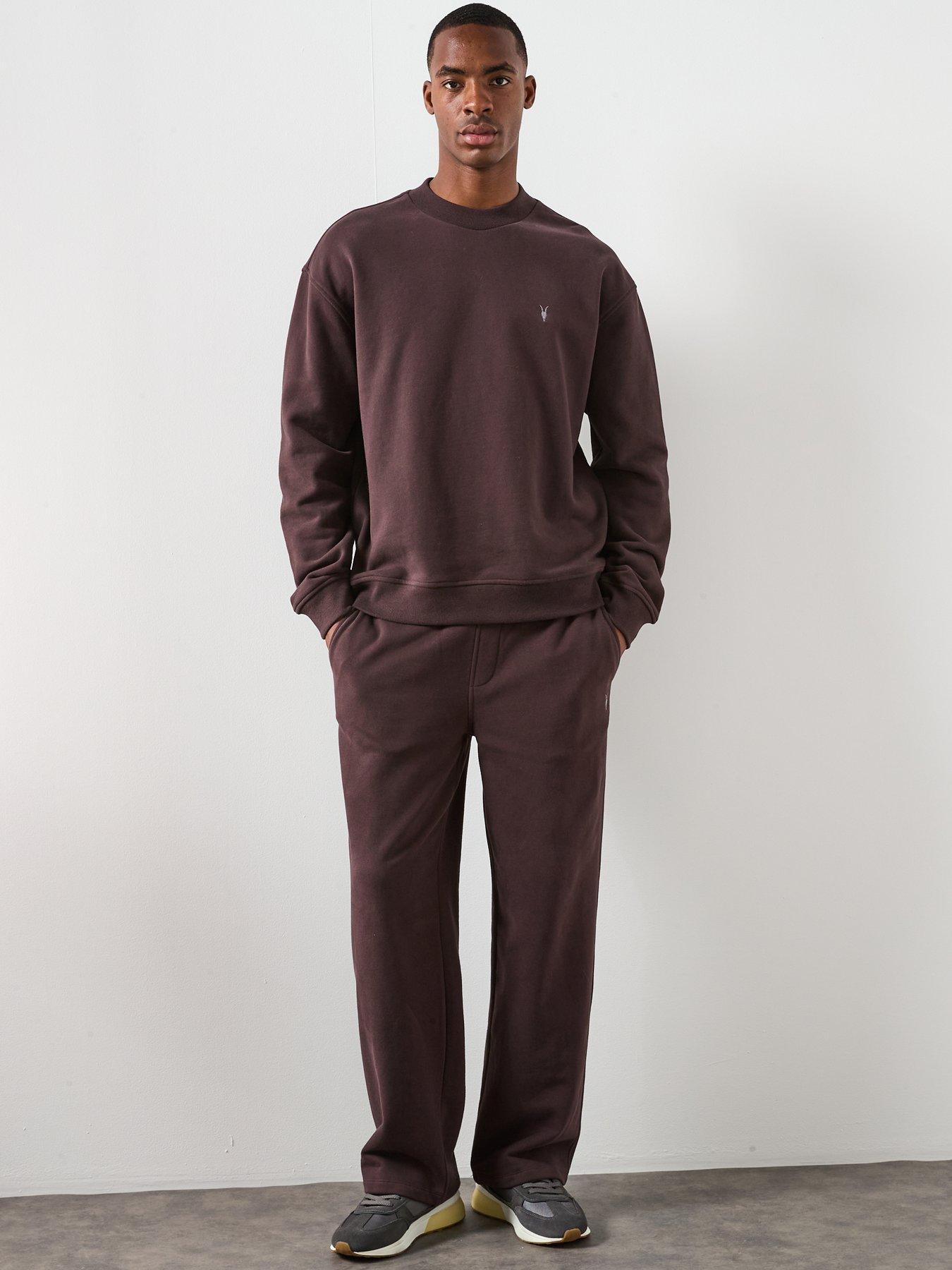 Image 3 of 6 of AllSaints All Saints Asher Crew Neck Sweat Top - Brown