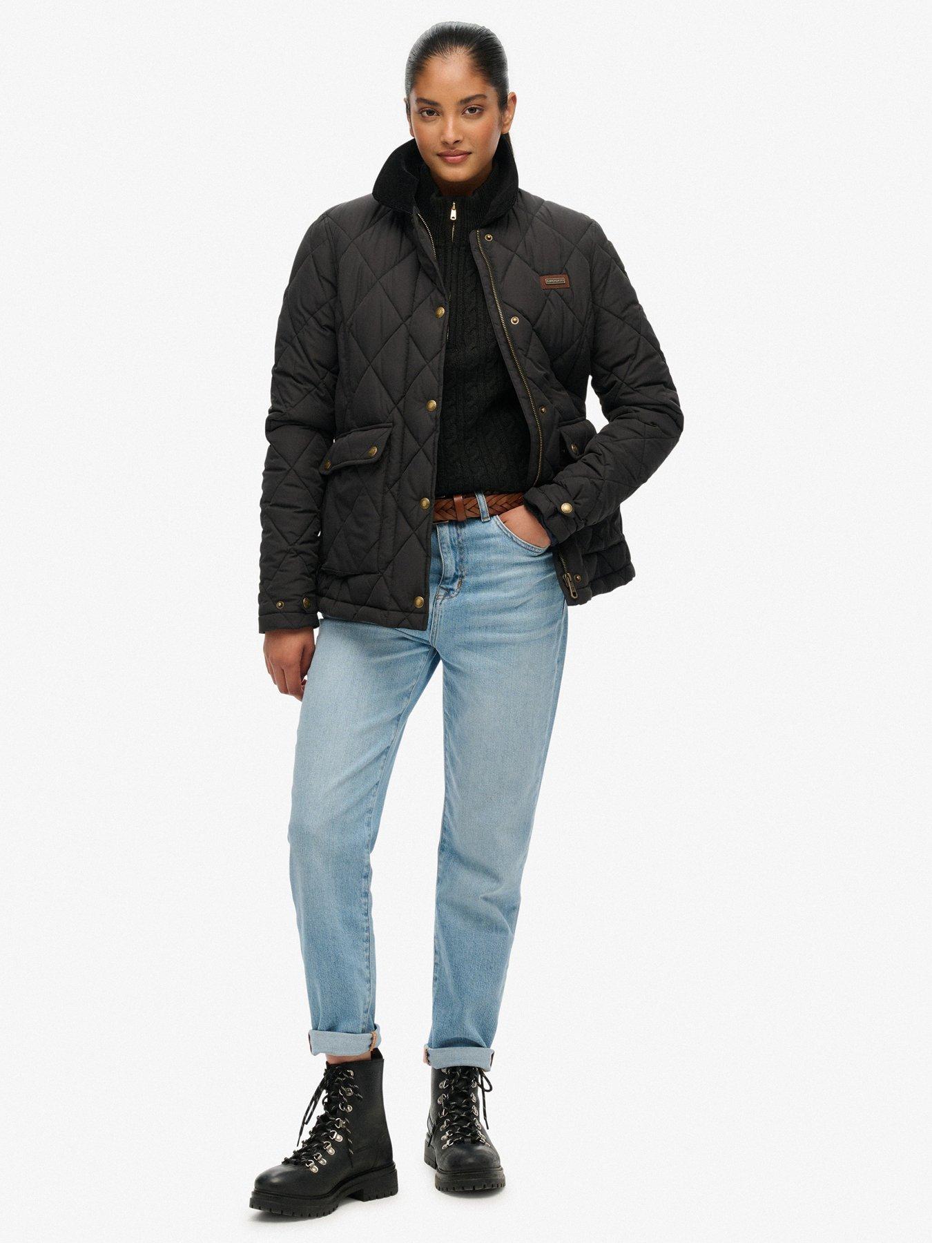 Image 3 of 7 of Superdry Cord Trimmed Liner Jacket - Black